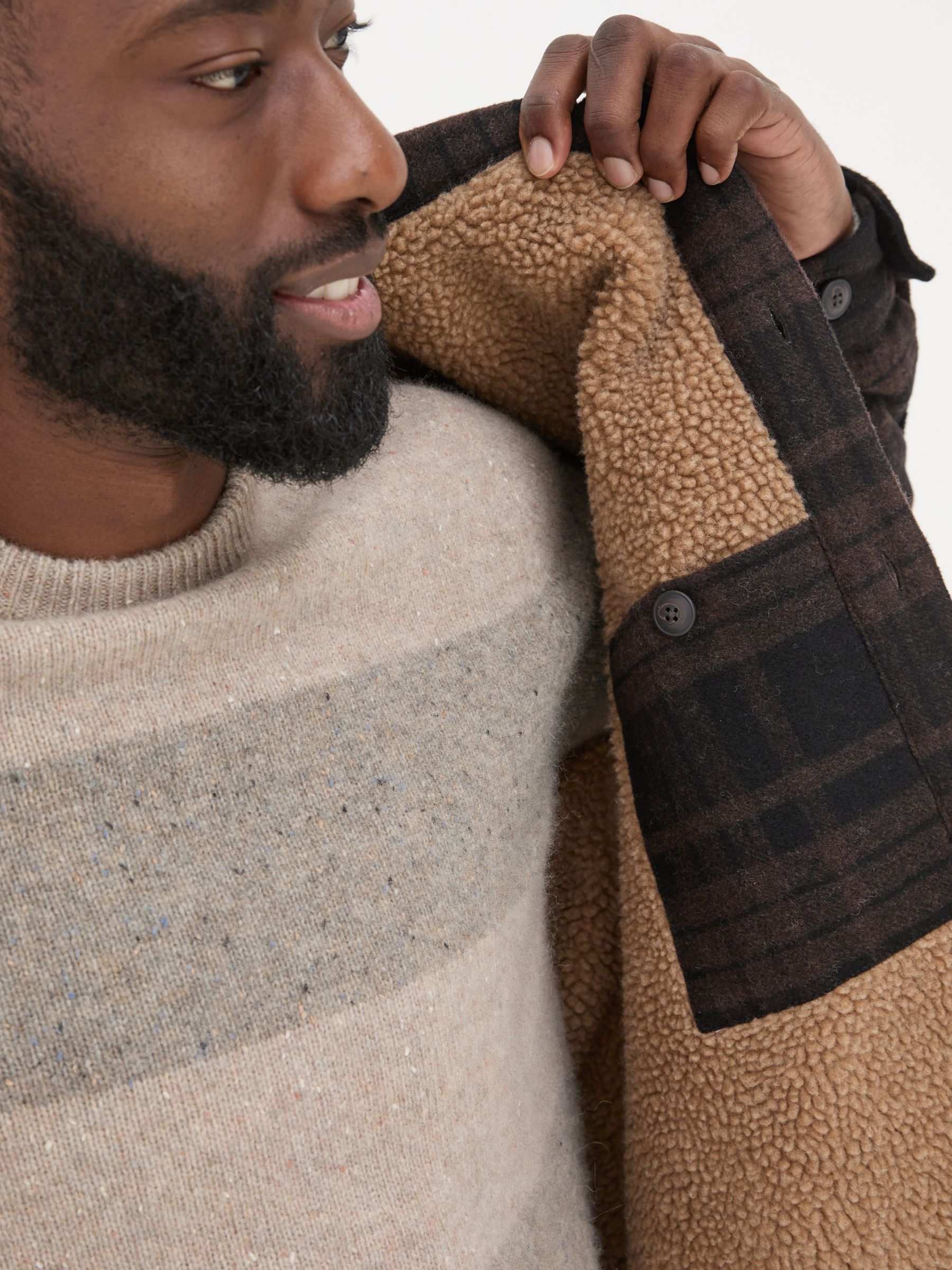Dark Brown Fjord Check Overshirt - Image 5 of 7