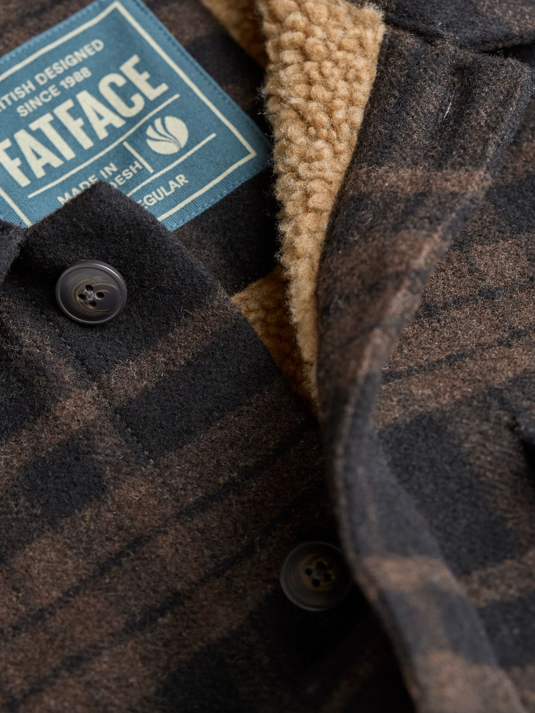 Dark Brown Fjord Check Overshirt - Image 7 of 7
