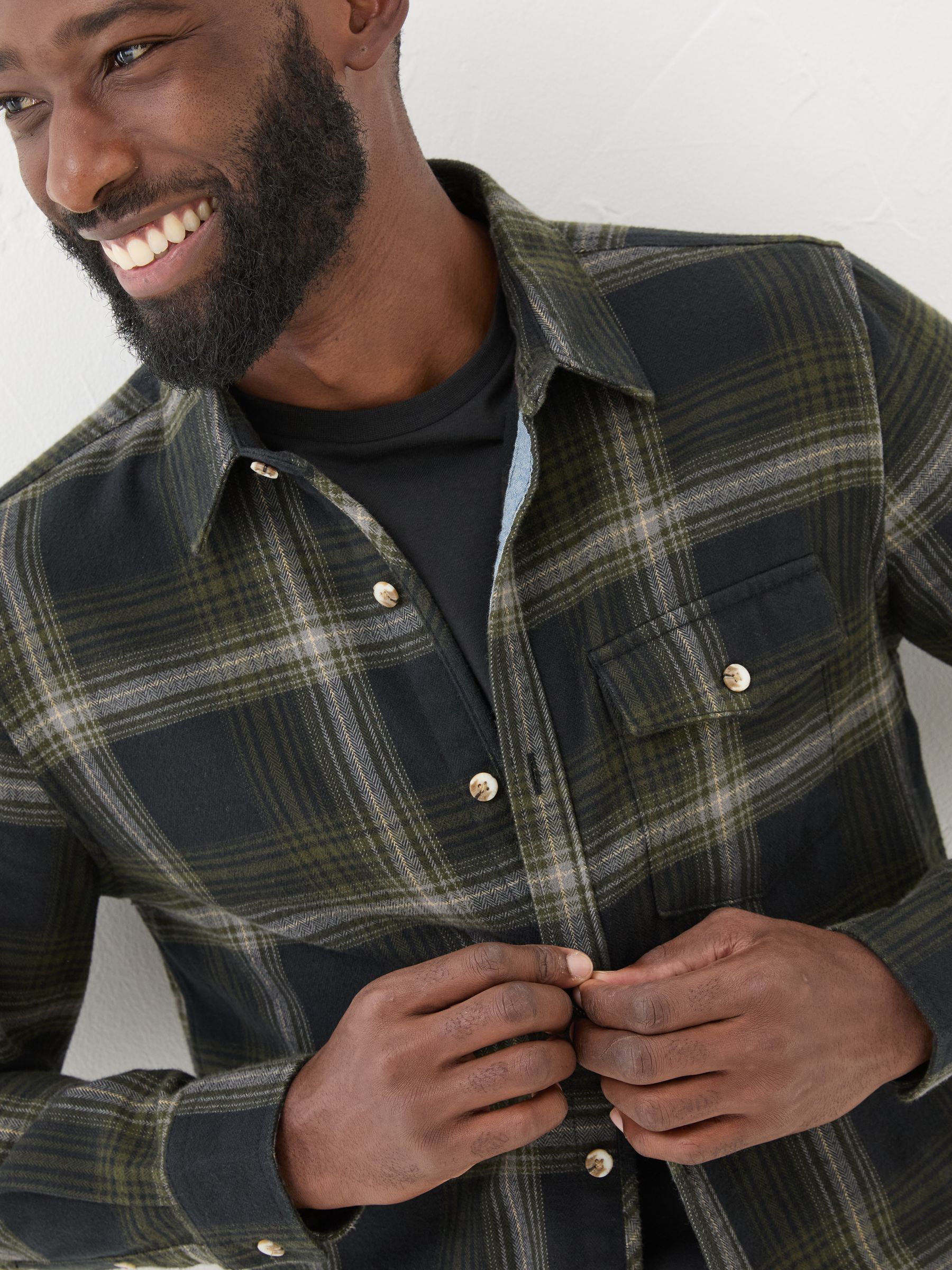 Dark Green Long Sleeve Selford Check Shirt - Image 4 of 6