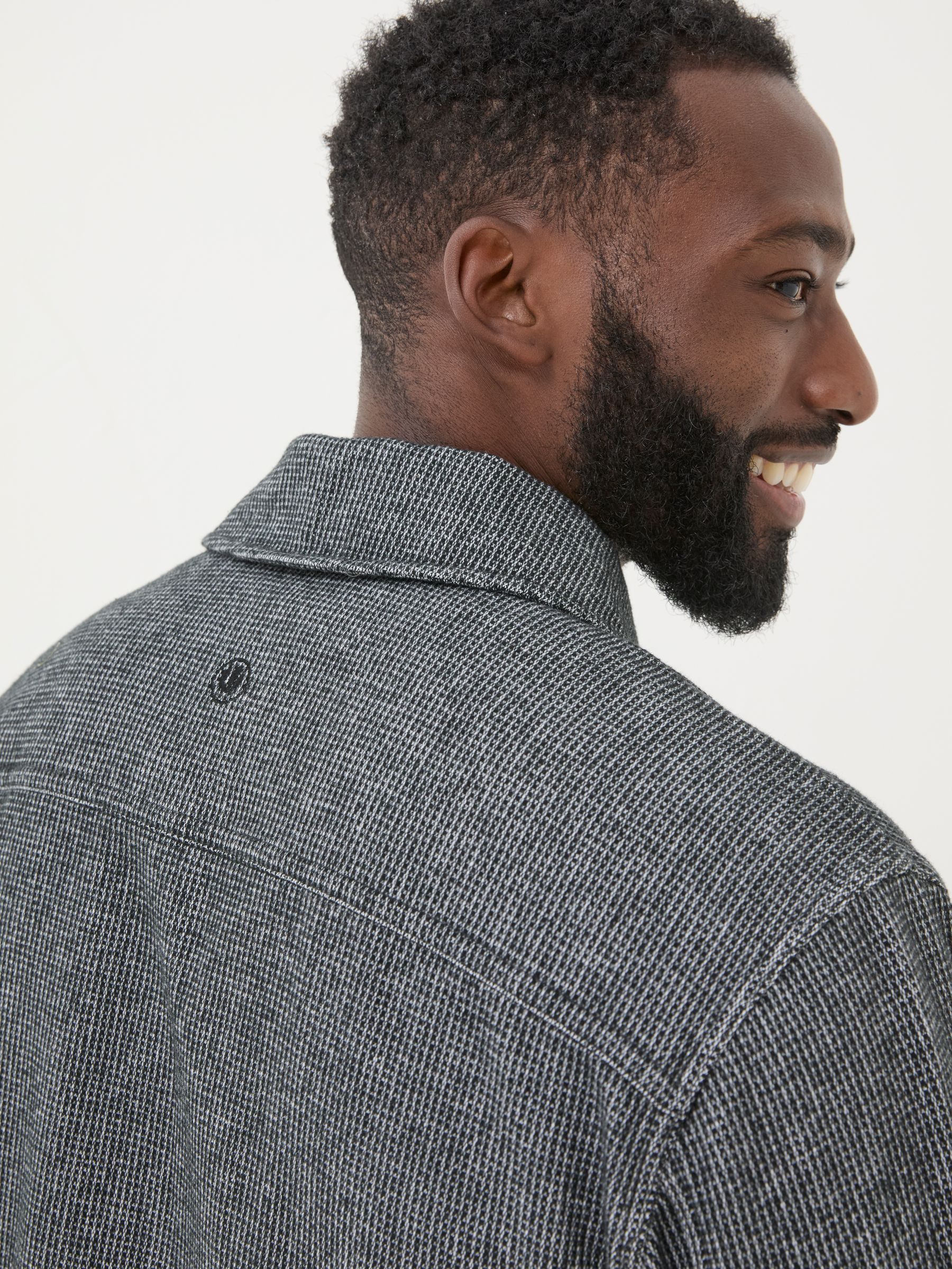 Dark Grey Long Sleeve Blyth Plain Shirt - Image 5 of 5