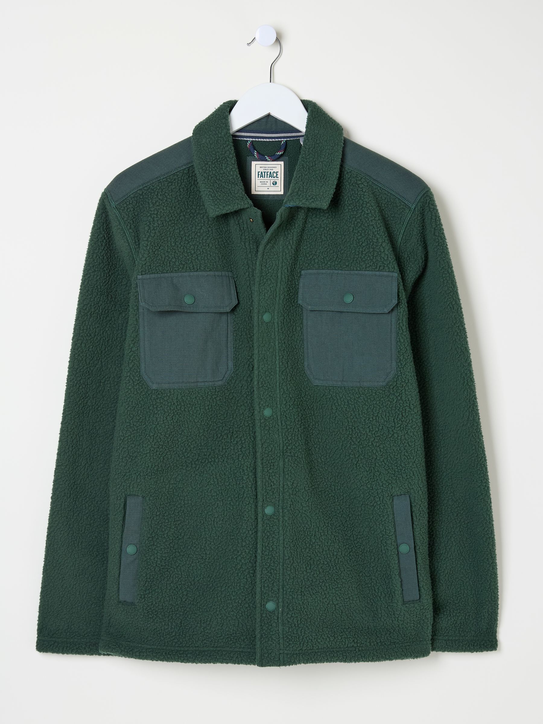 Dark Green Fleece Overshirt - Image 7 of 7