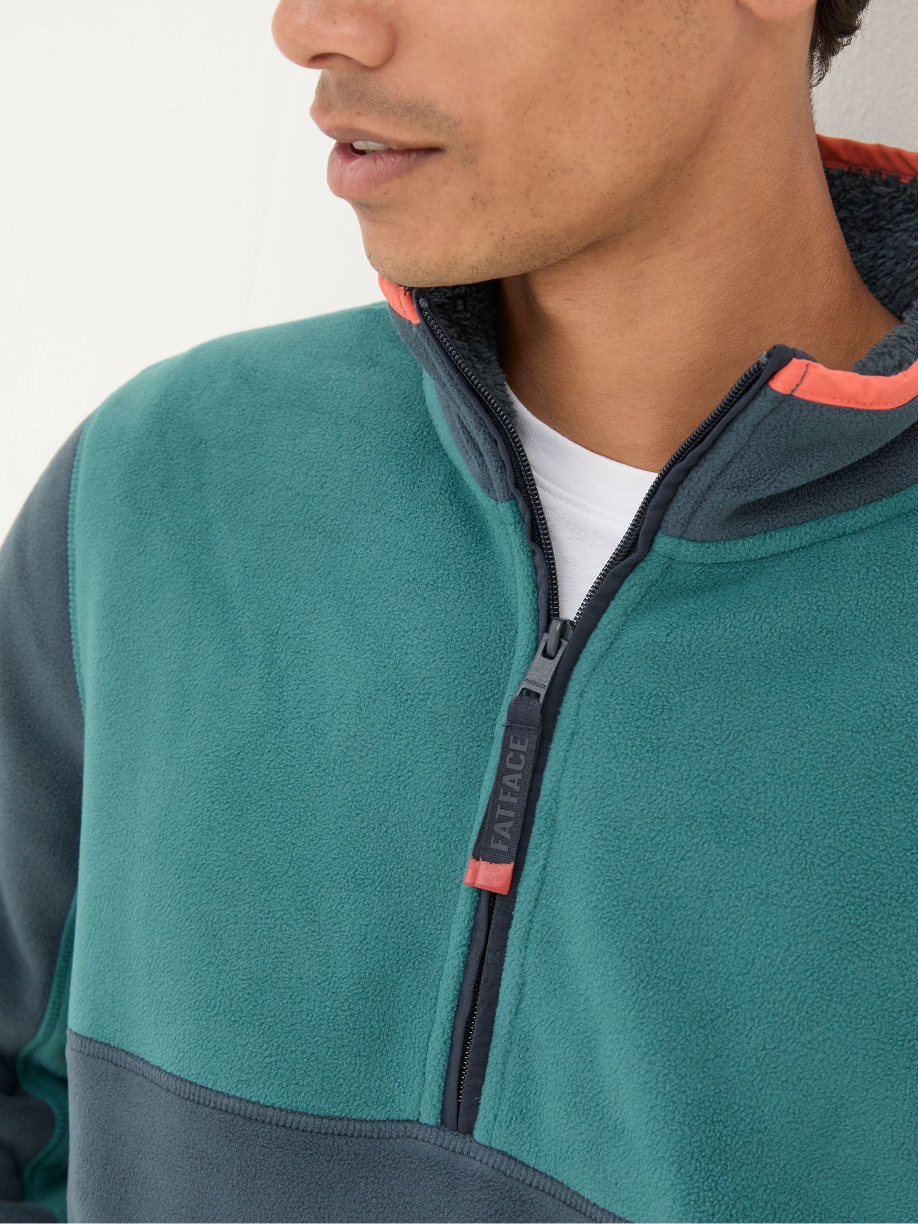 Teal Green Bonded Microfleece Sweatshirt - Image 4 of 4