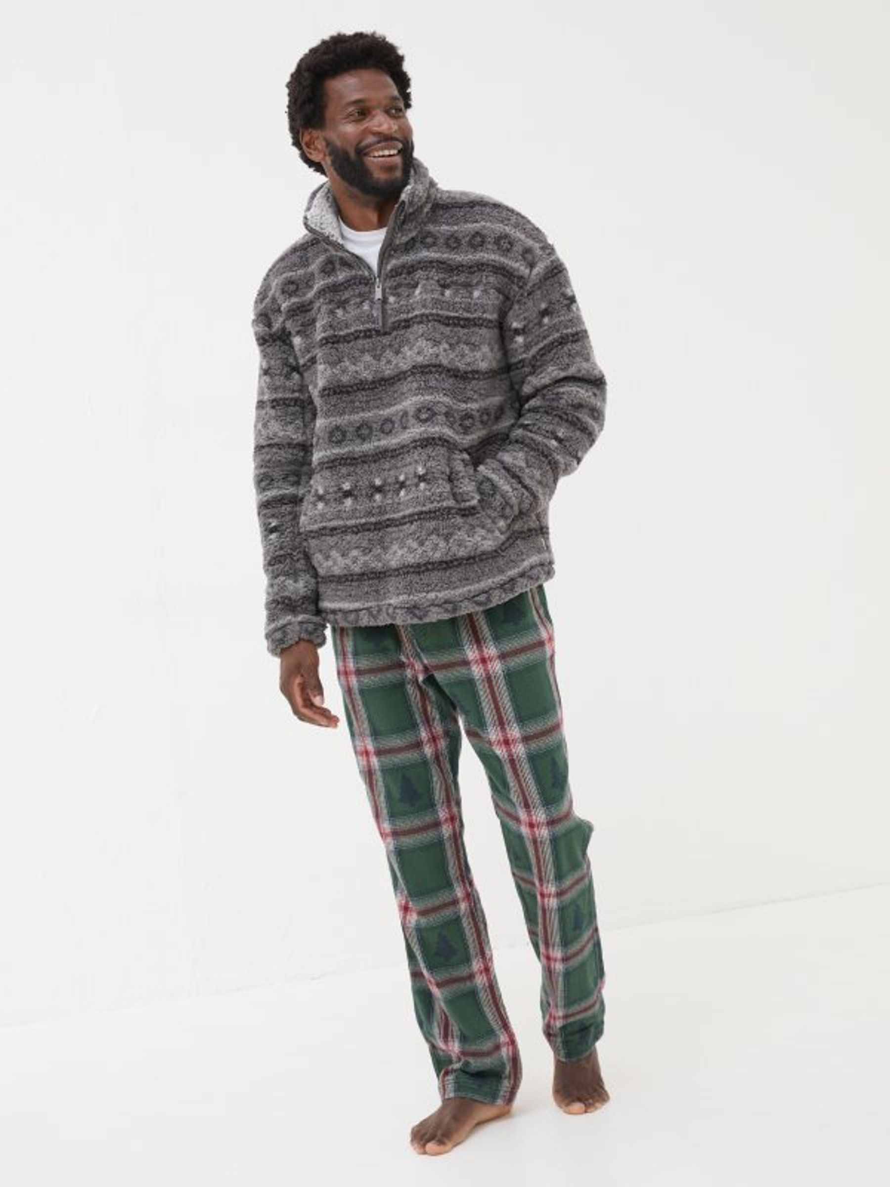 Charcoal Grey Patterned Sofa Sweatshirt - Image 1 of 8