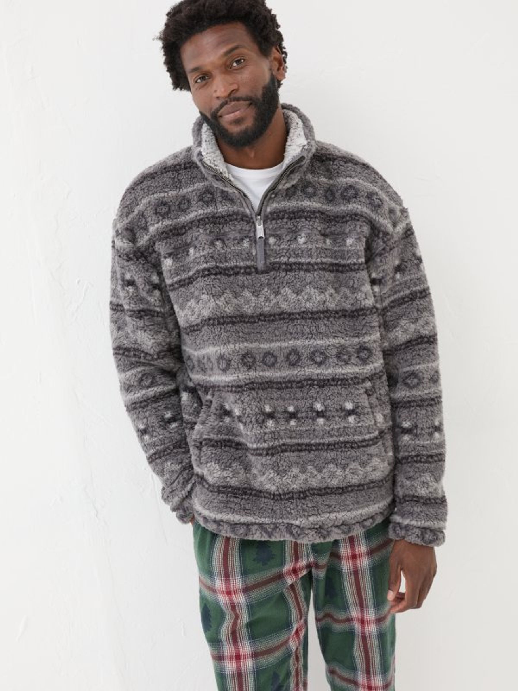 Charcoal Grey Patterned Sofa Sweatshirt - Image 2 of 8