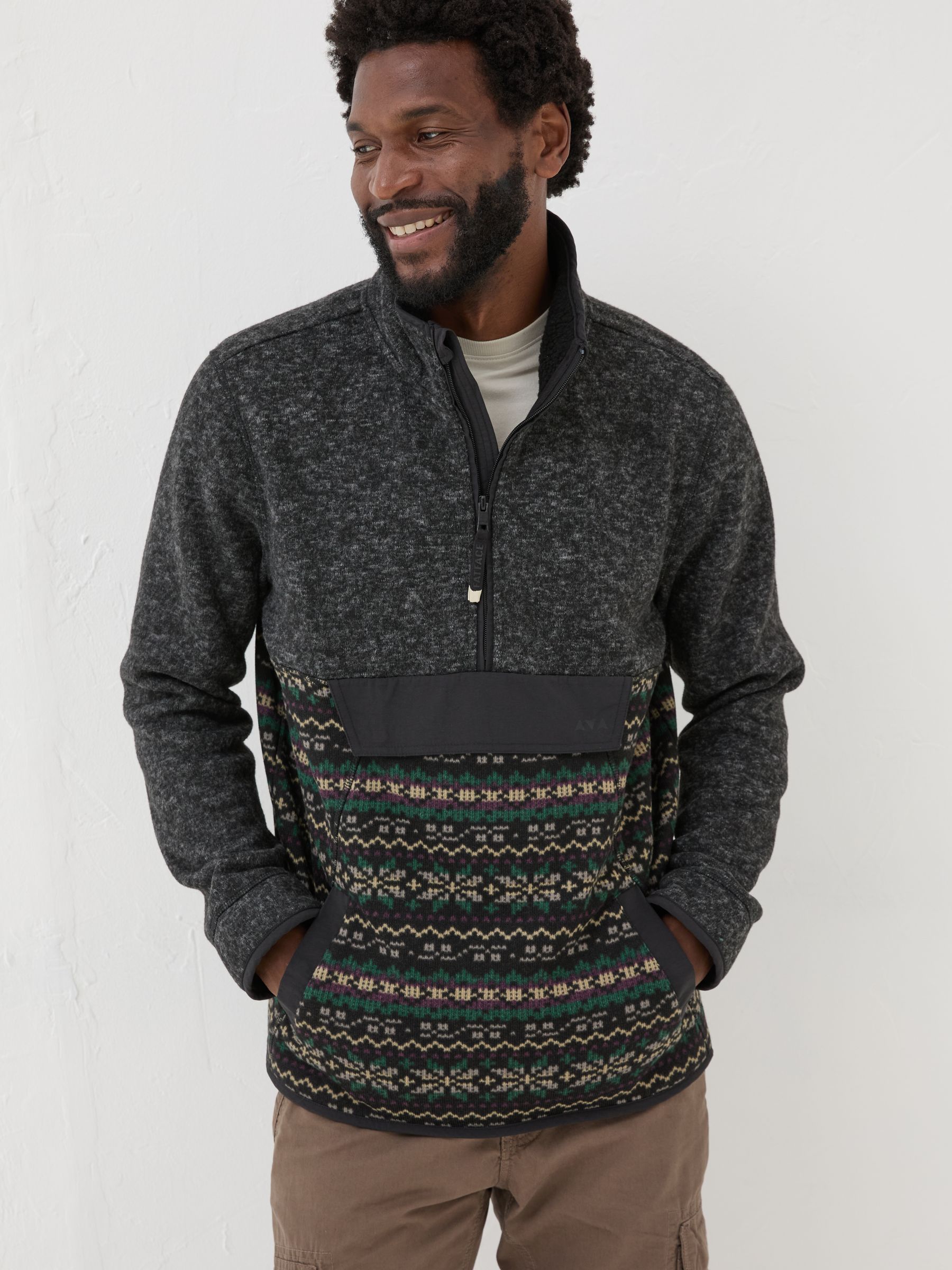 Haxby Navy Dark Skies Printed Half Neck Sweatshirt - Image 1 of 7