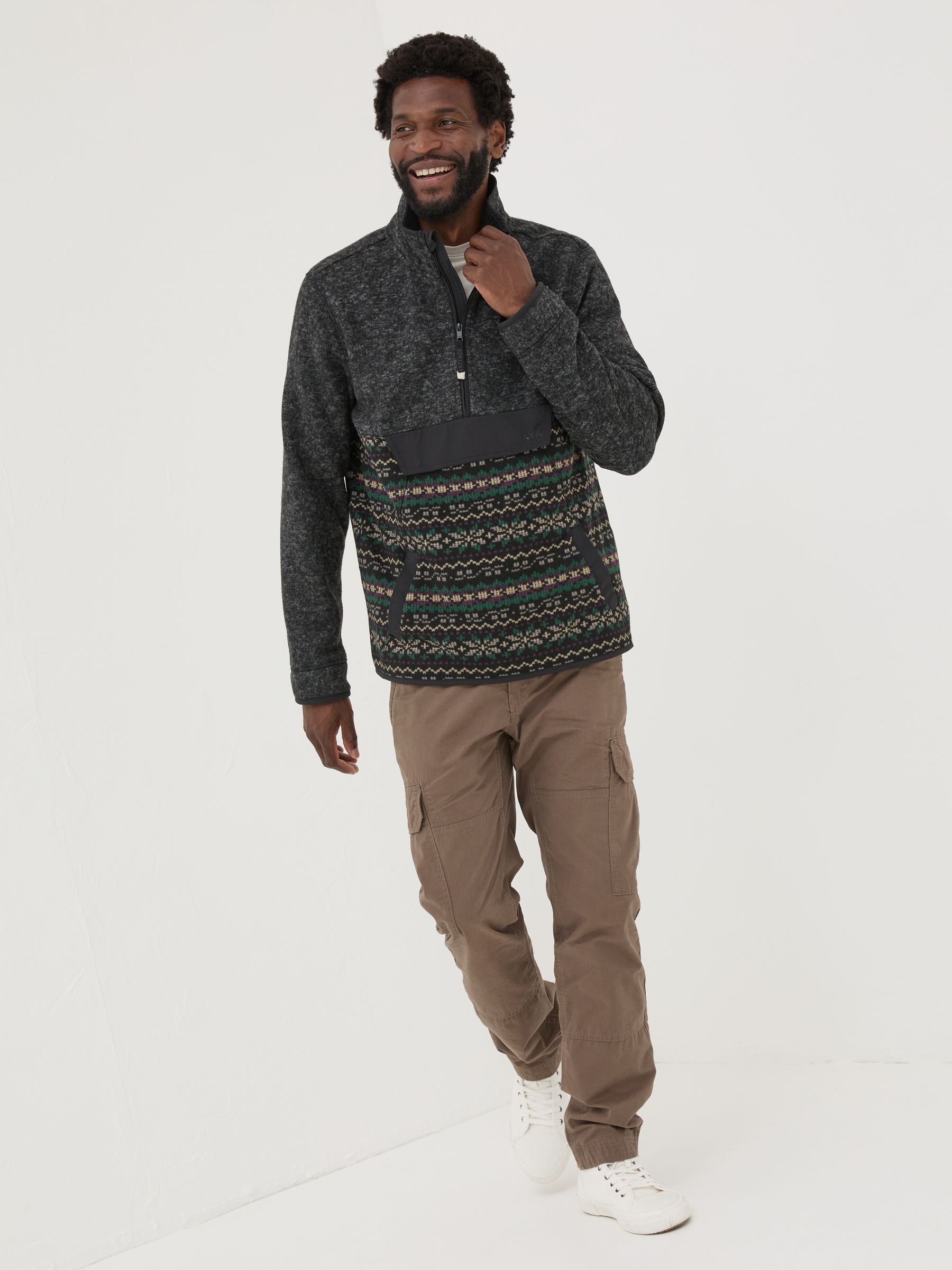 Haxby Navy Dark Skies Printed Half Neck Sweatshirt - Image 3 of 7