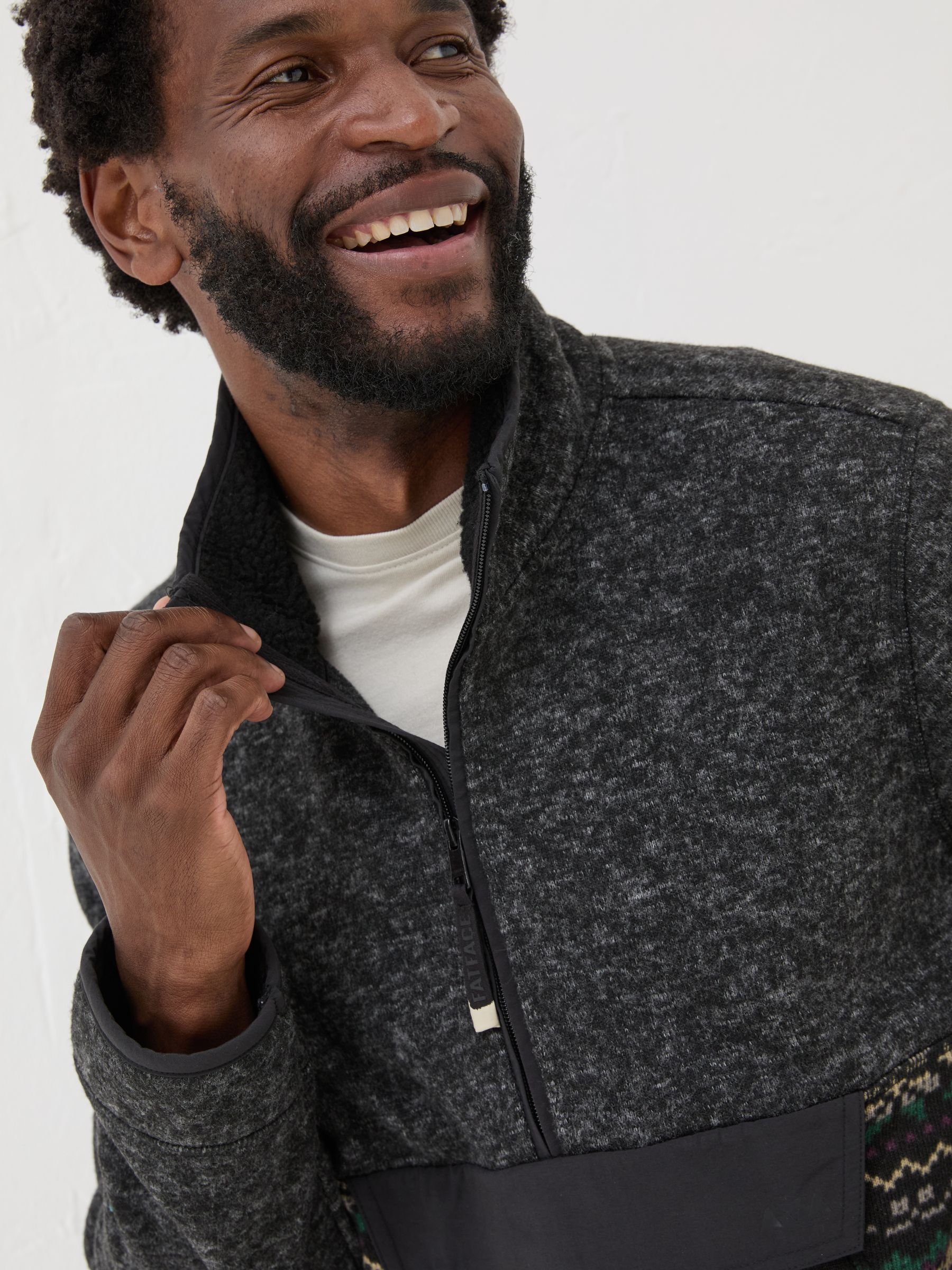 Haxby Navy Dark Skies Printed Half Neck Sweatshirt - Image 5 of 7