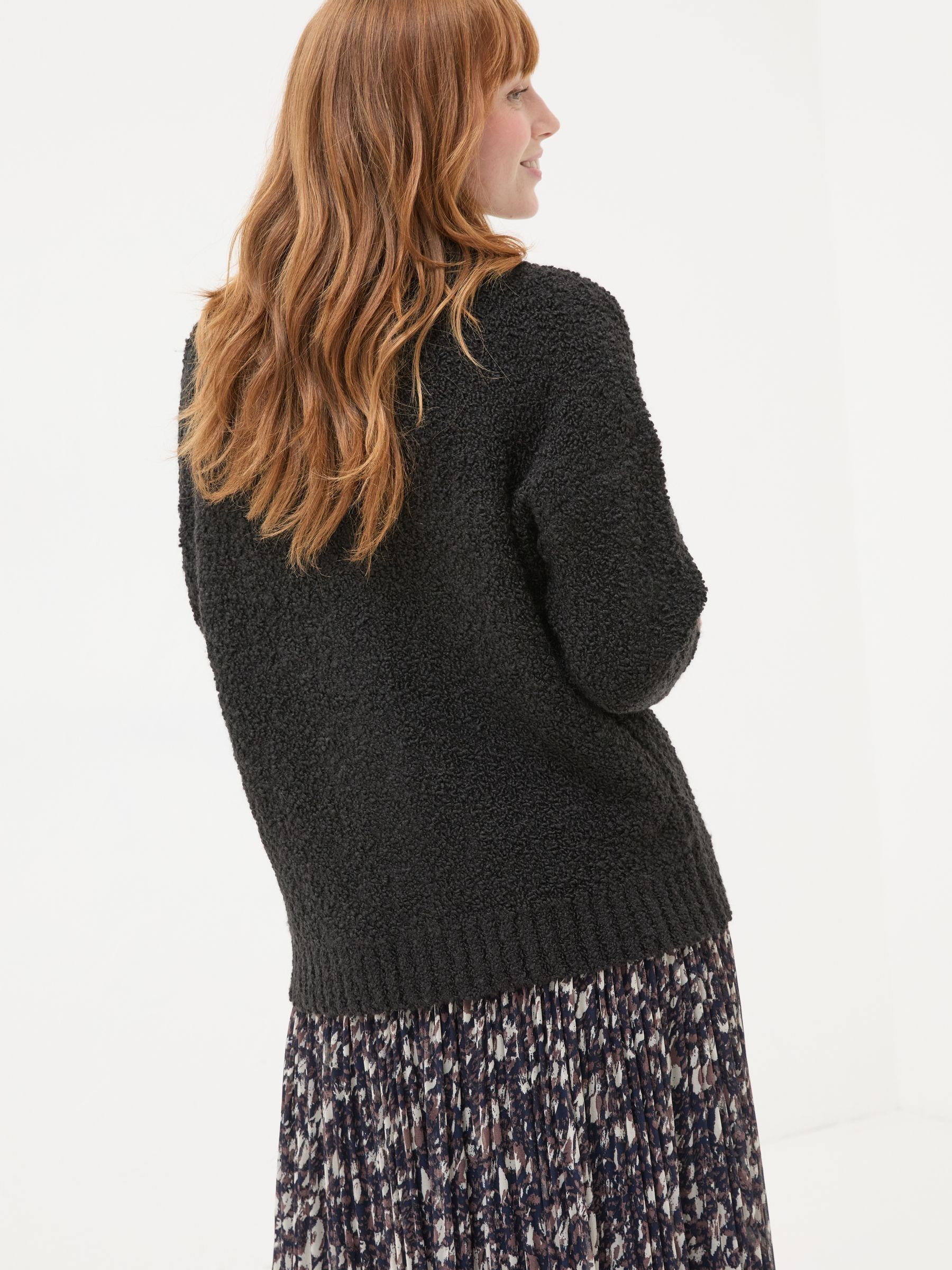 Black Bea Boucle Cardigan - Image 3 of 6