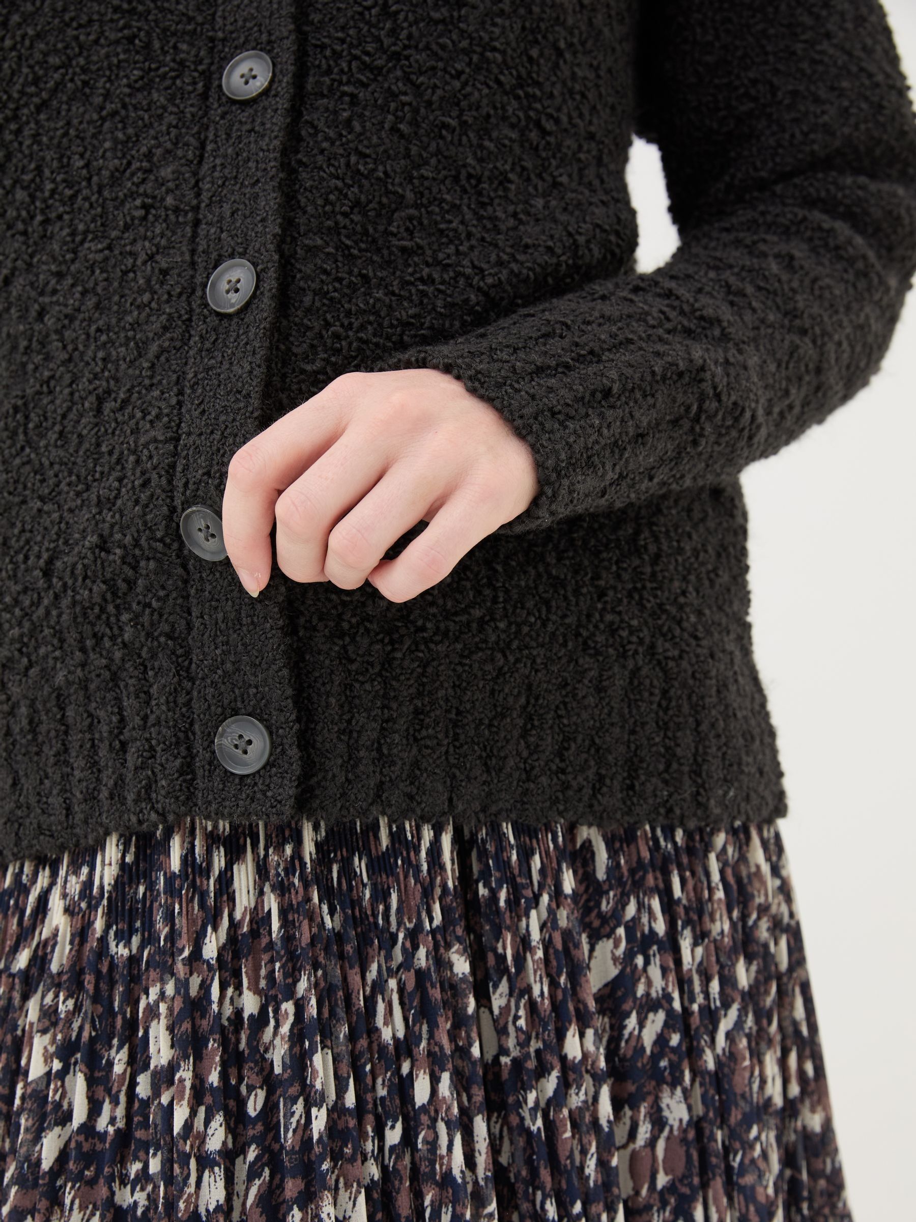 Black Bea Boucle Cardigan - Image 5 of 6