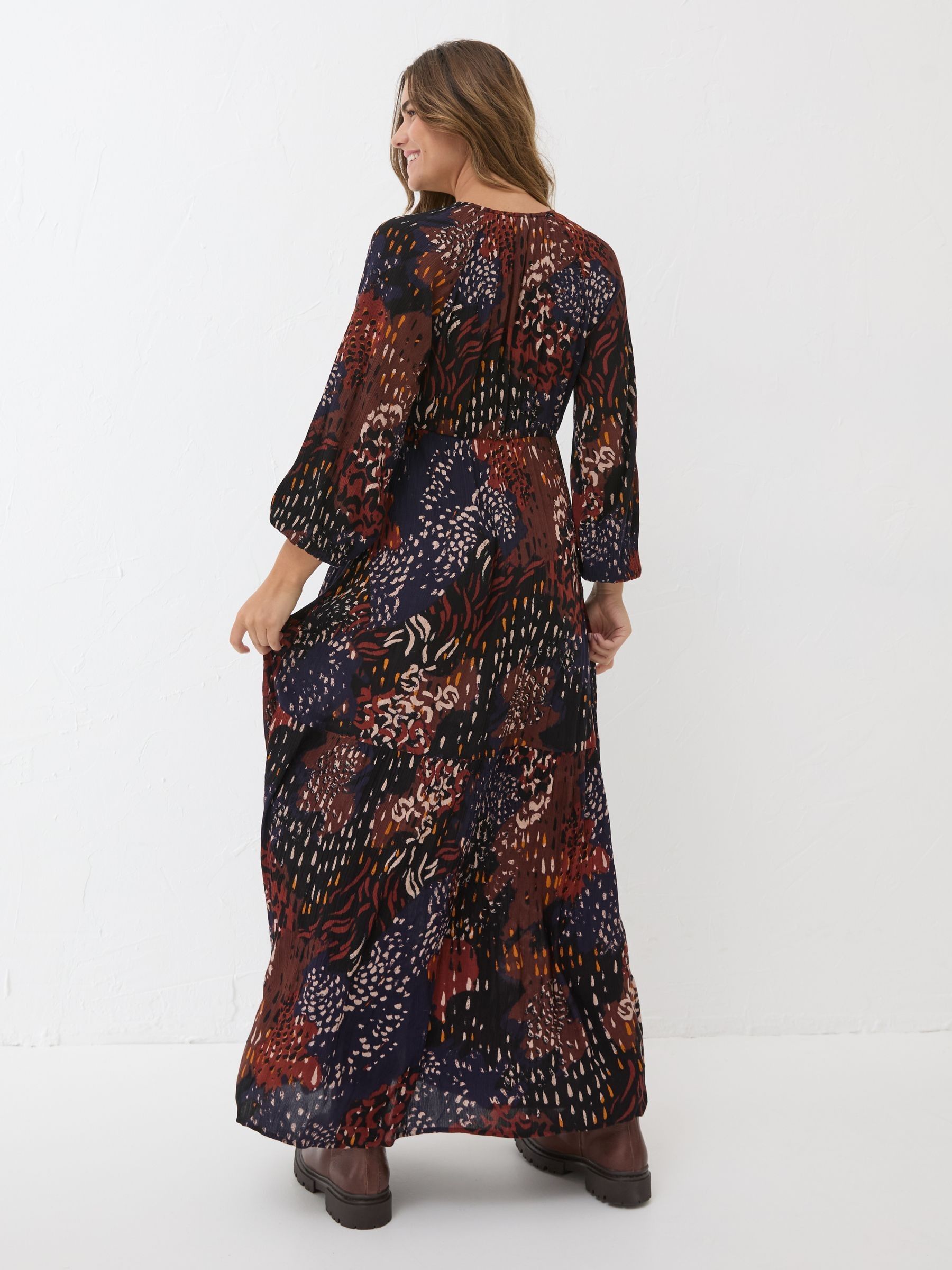 Black/White Noelle Animal Print Maxi Dress - Image 2 of 6