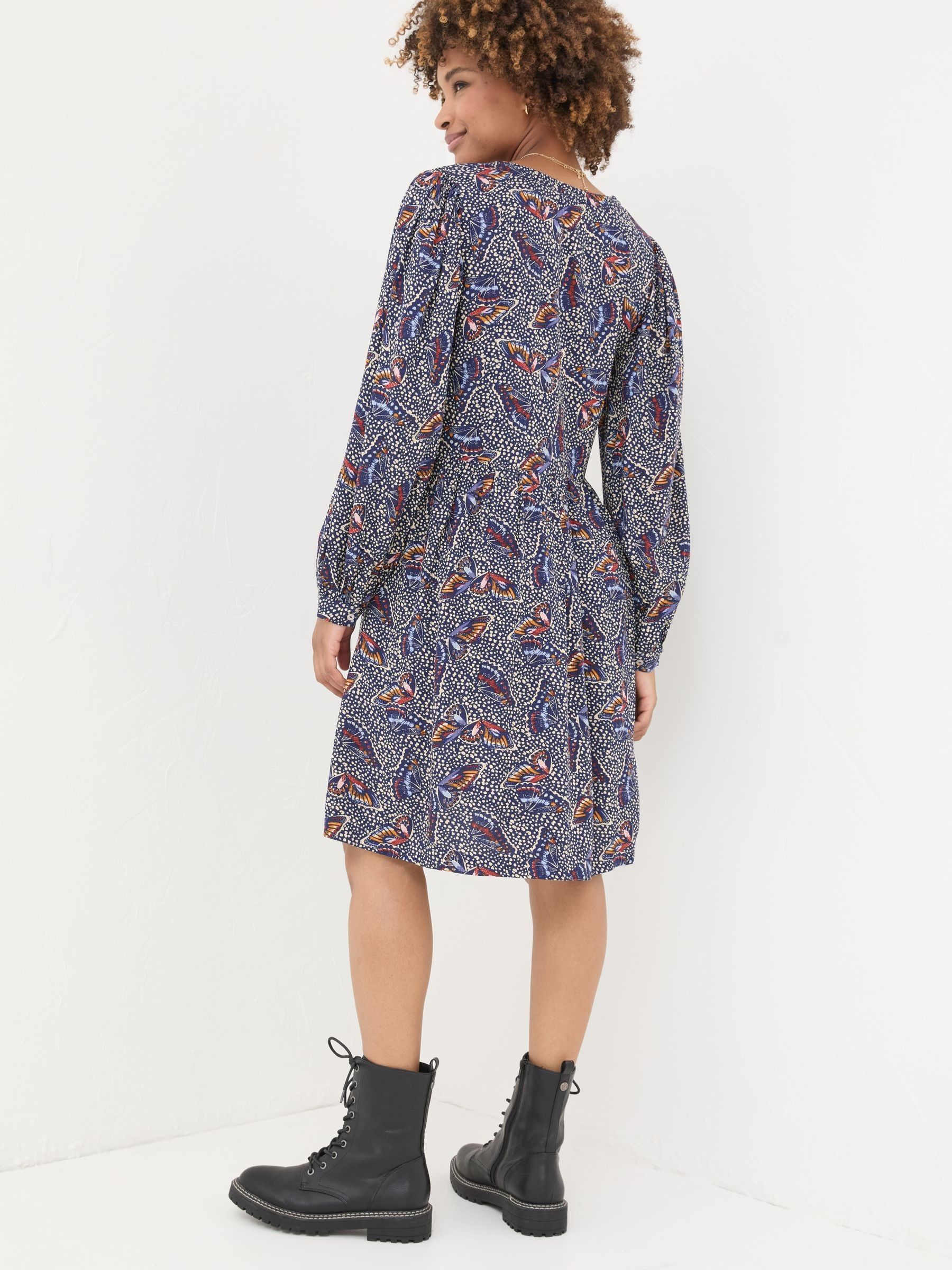 Anona Dark Navy Swing Dress - Image 2 of 5
