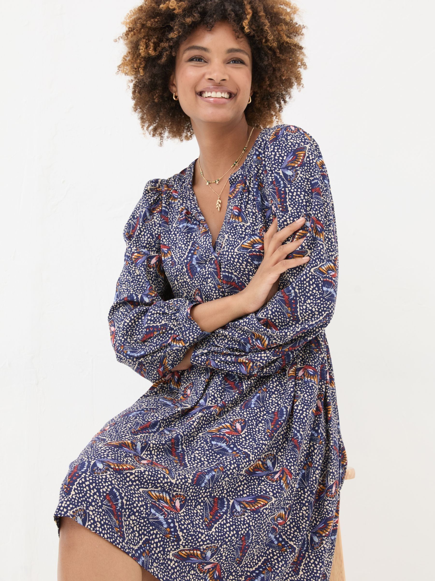 Anona Dark Navy Swing Dress - Image 3 of 5