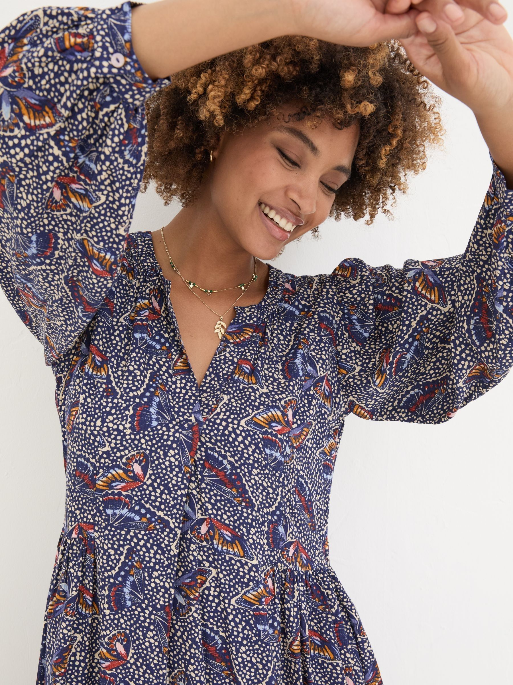 Anona Dark Navy Swing Dress - Image 4 of 5