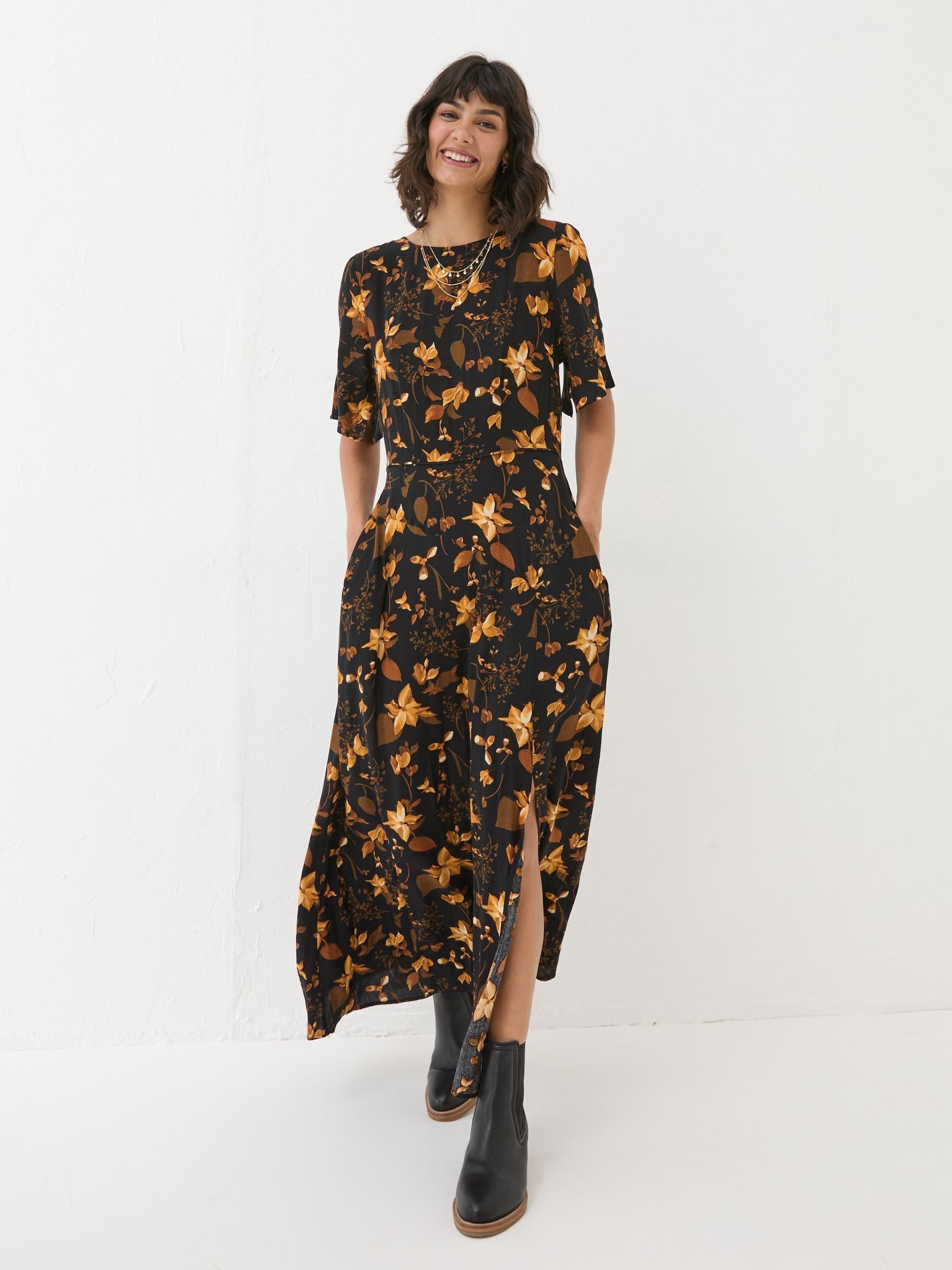 Black Winona Floral Dress - Image 1 of 5