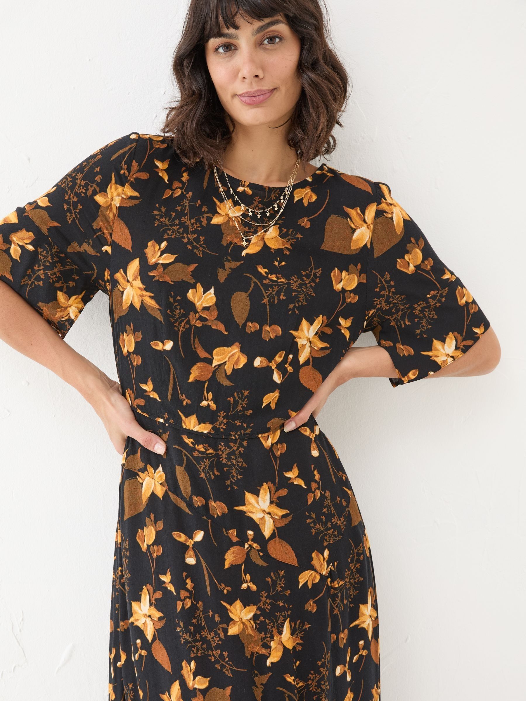Black Winona Floral Dress - Image 4 of 5