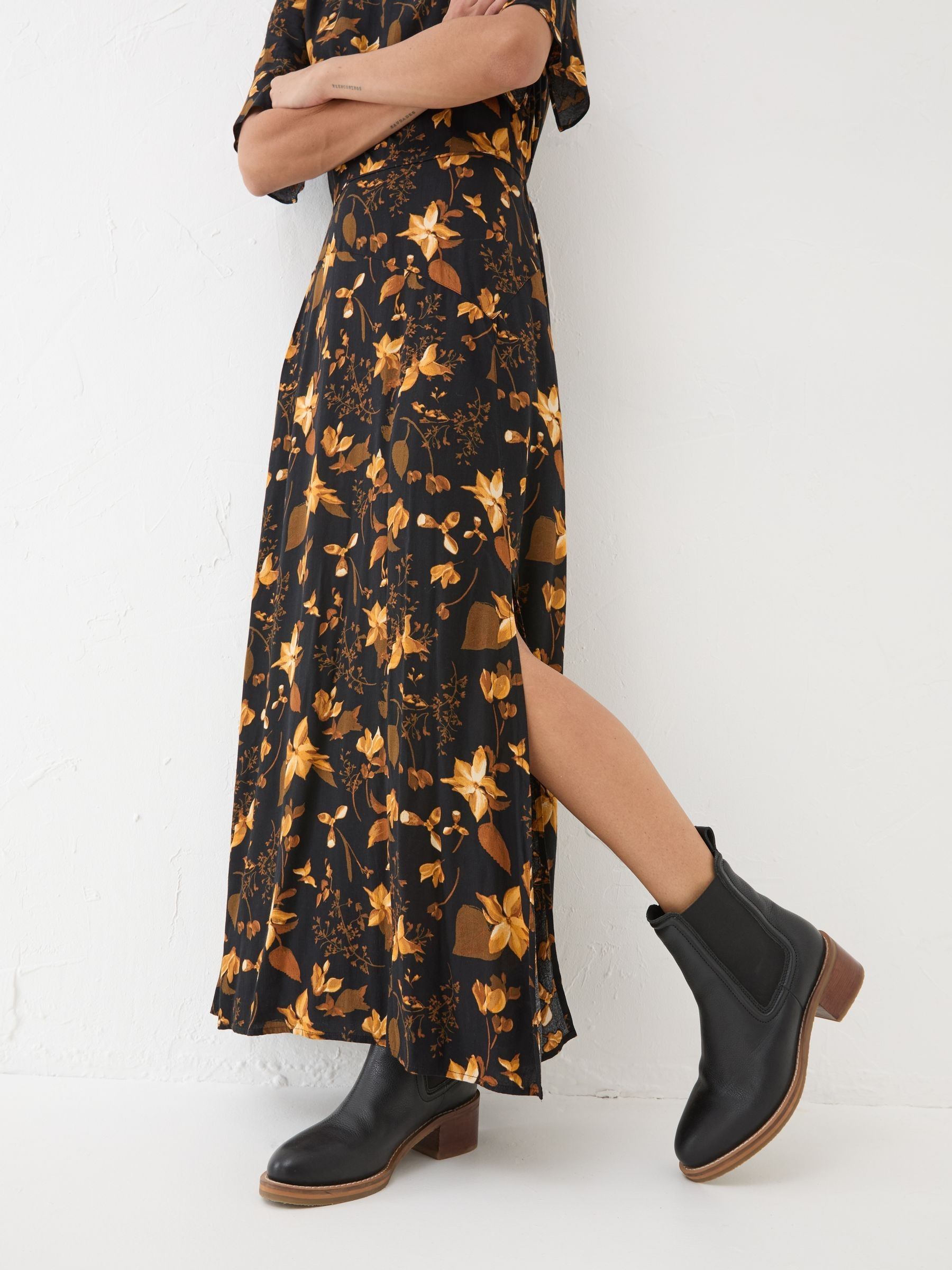 Black Winona Floral Dress FatFace Black Winona Floral Dress FatFace