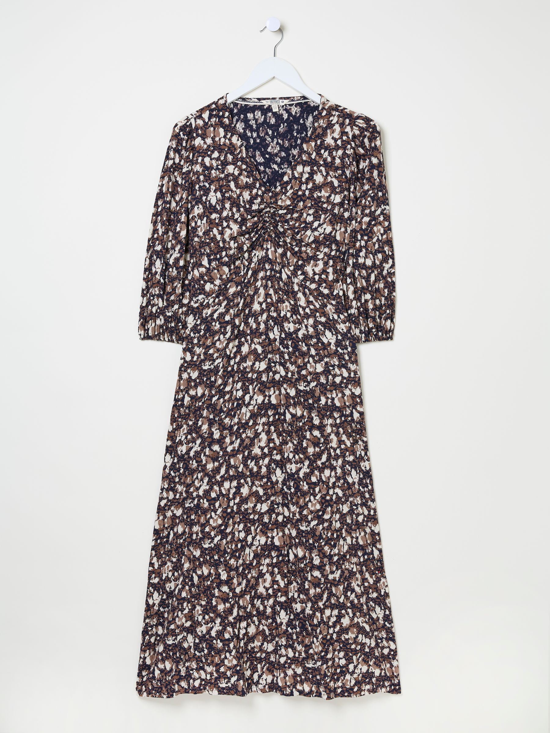 Libby Black Patterned Midi Dress - Image 8 of 9