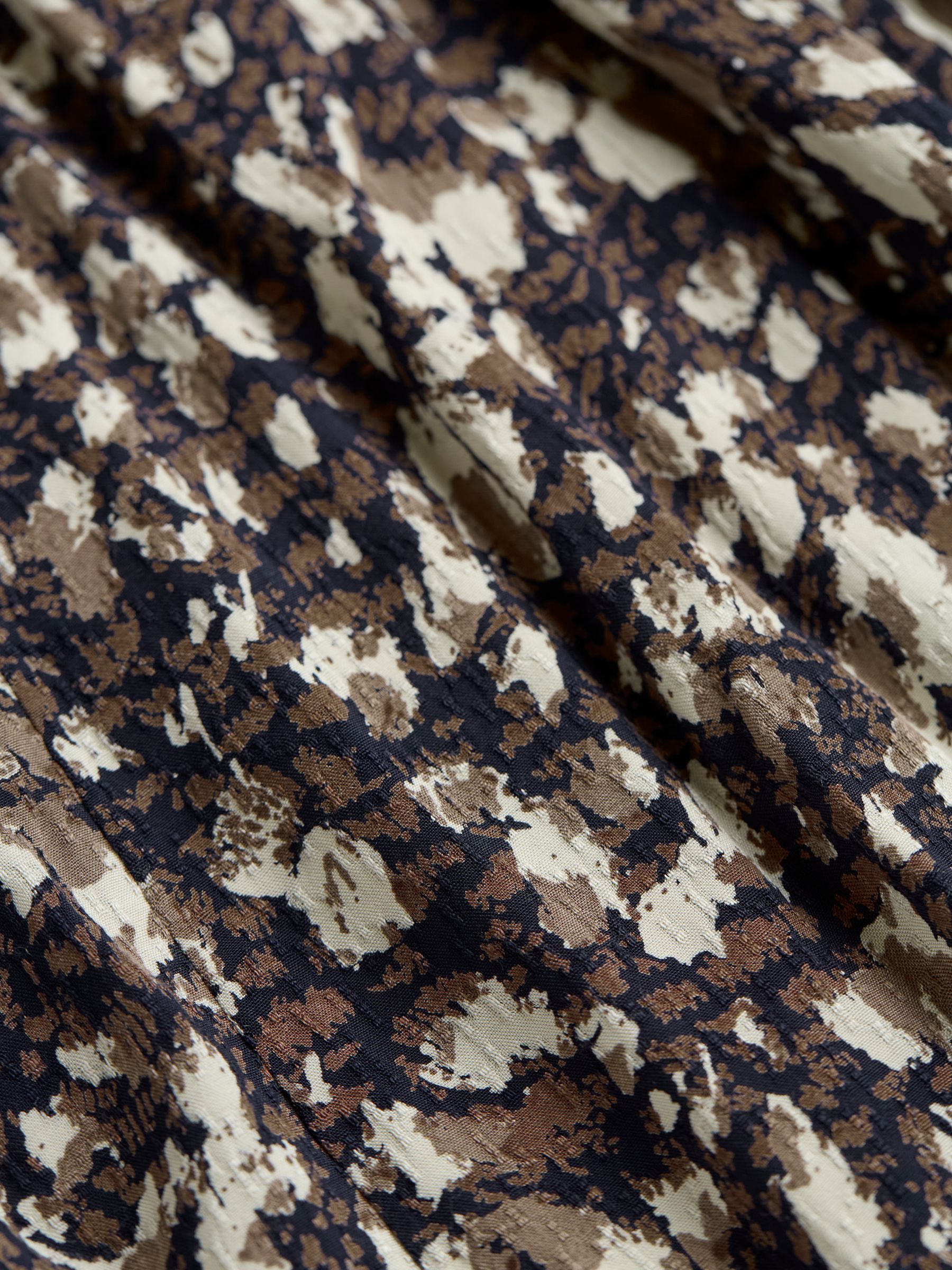 Libby Black Patterned Midi Dress - Image 9 of 9