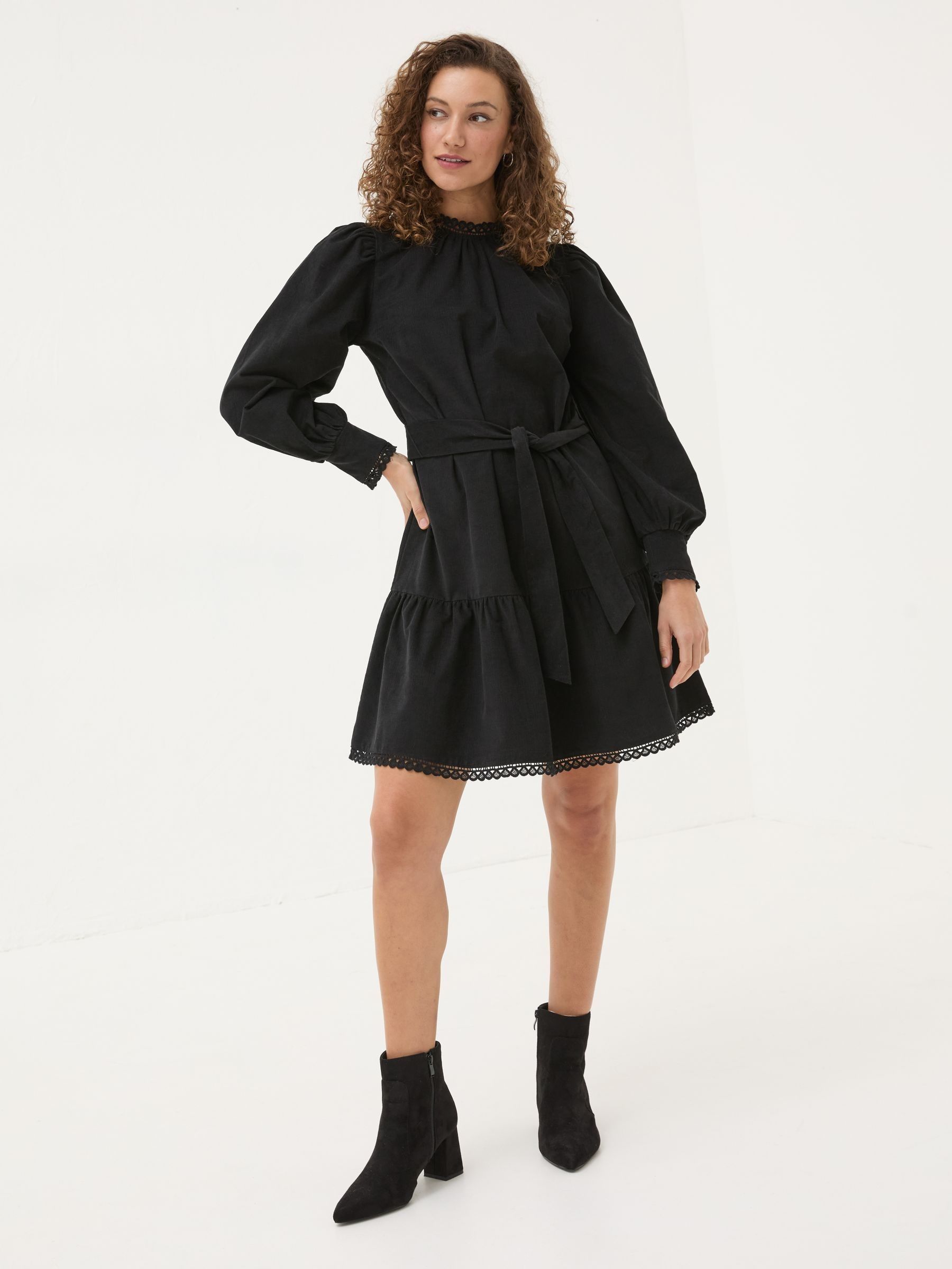 Black Adley Cord 100% Cotton Dress - Image 3 of 6