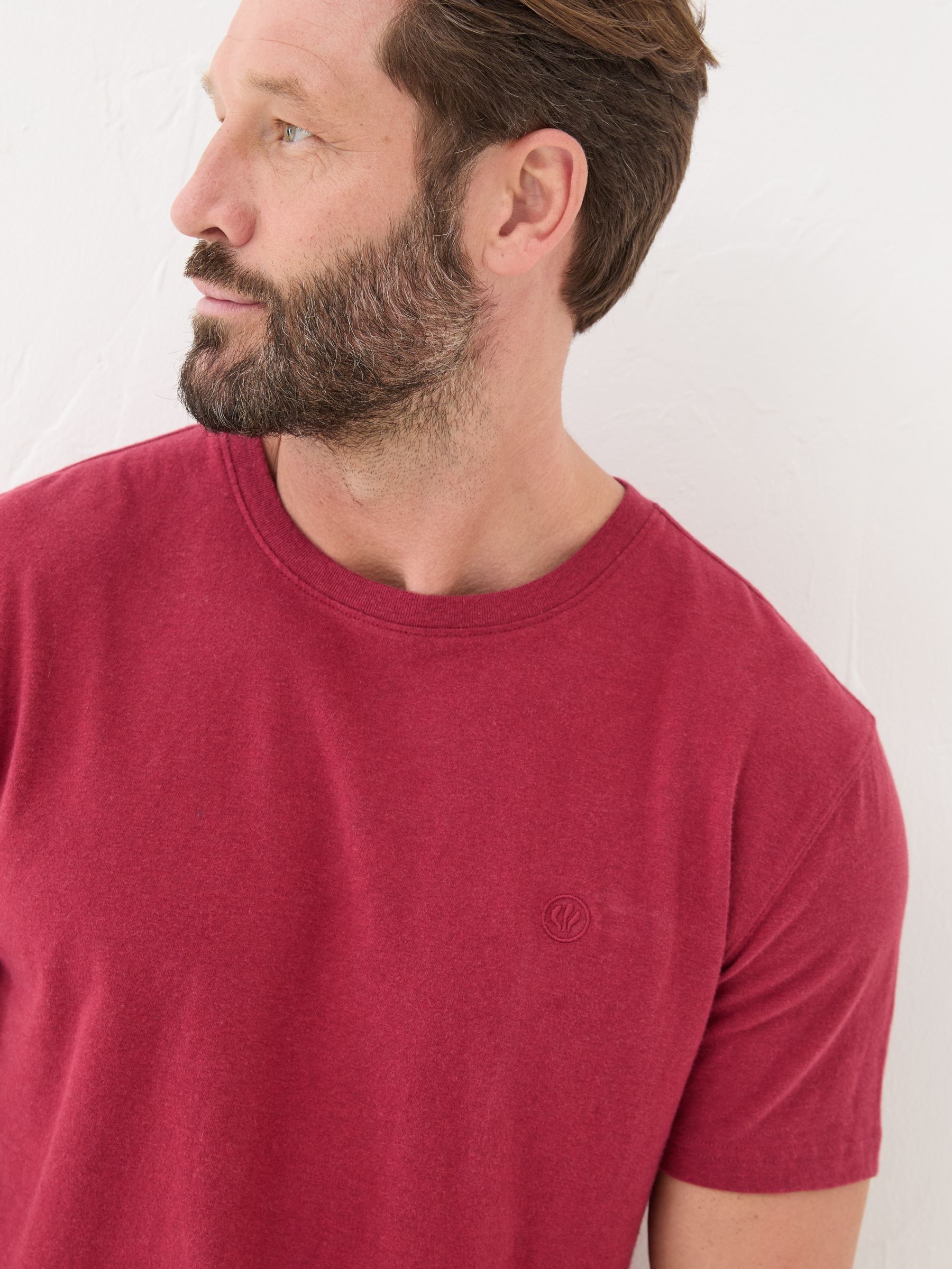 Lulworth Red 100% Cotton Organic Crew T-Shirt - Image 5 of 5