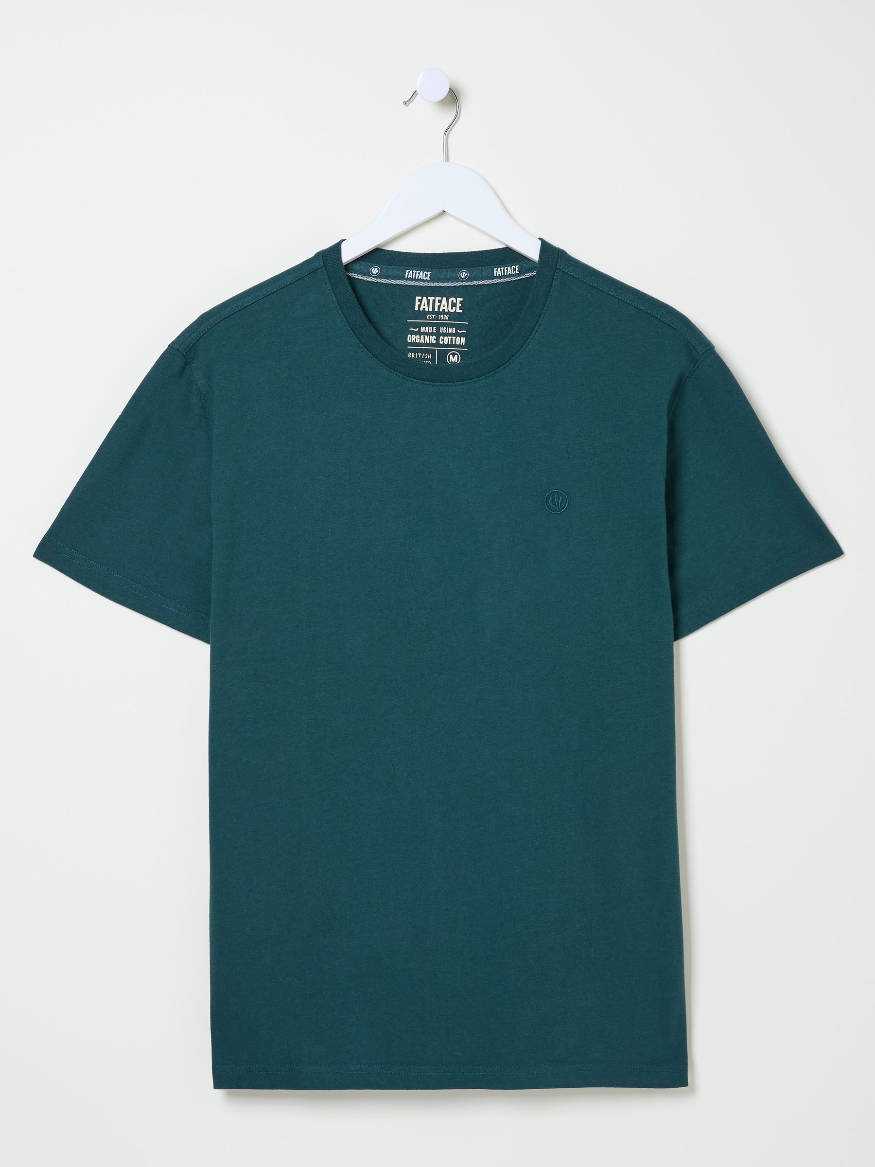 Lulworth Dark Teal 100% Cotton Organic Crew T-Shirt - Image 5 of 5