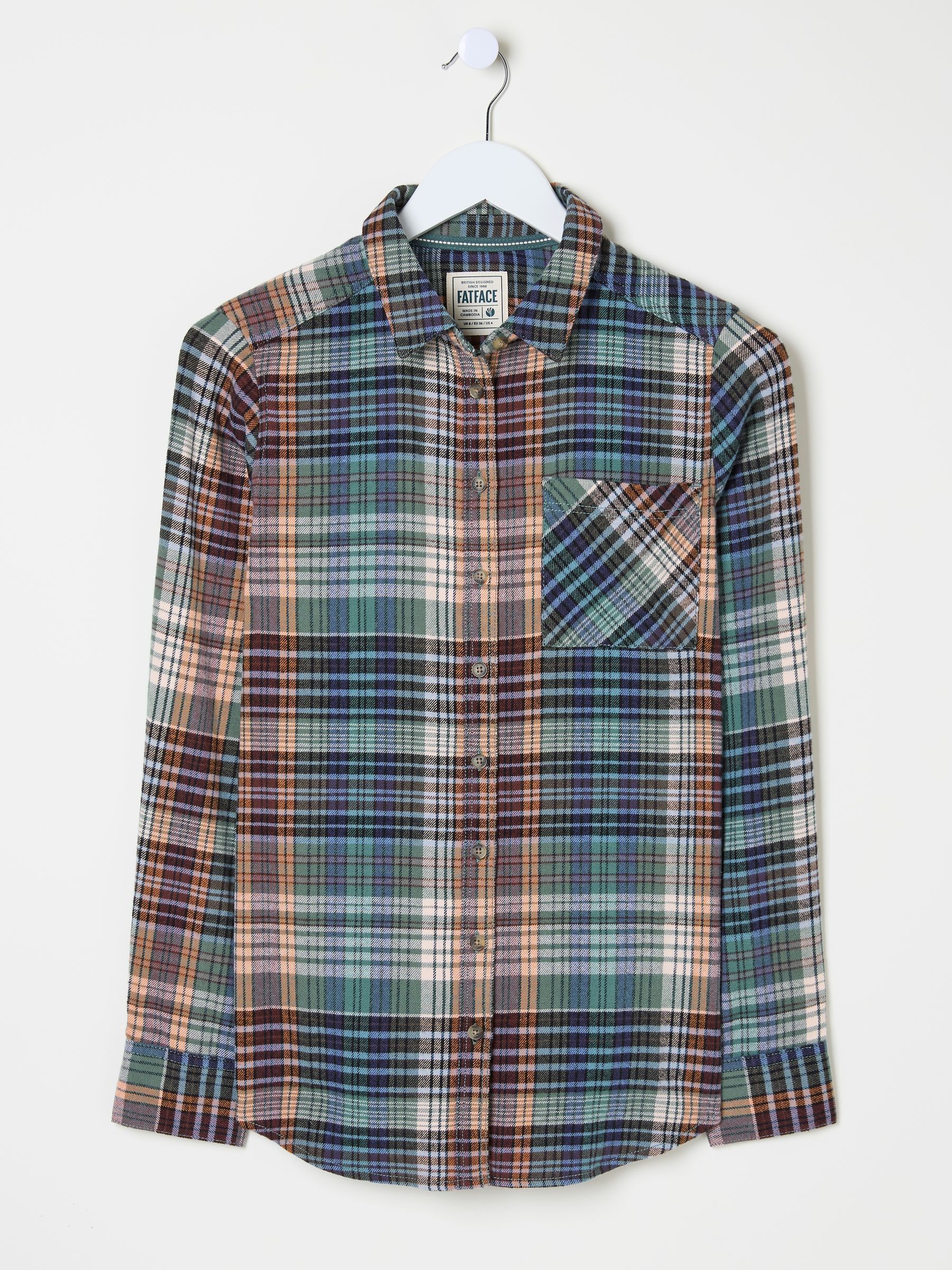 Olivia Multi 100% Cotton Check Shirt - Image 5 of 5