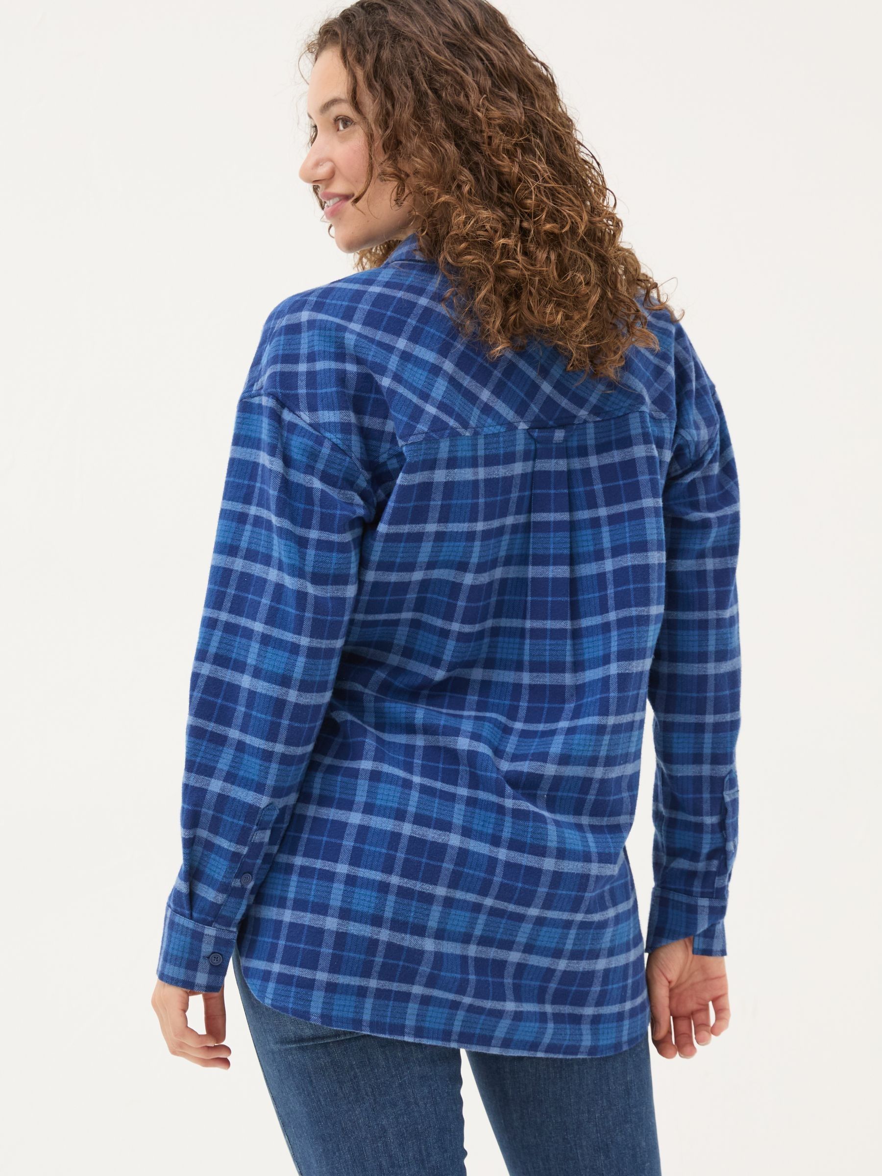 Blue 100% Cotton Carolin Check Shirt - Image 2 of 9