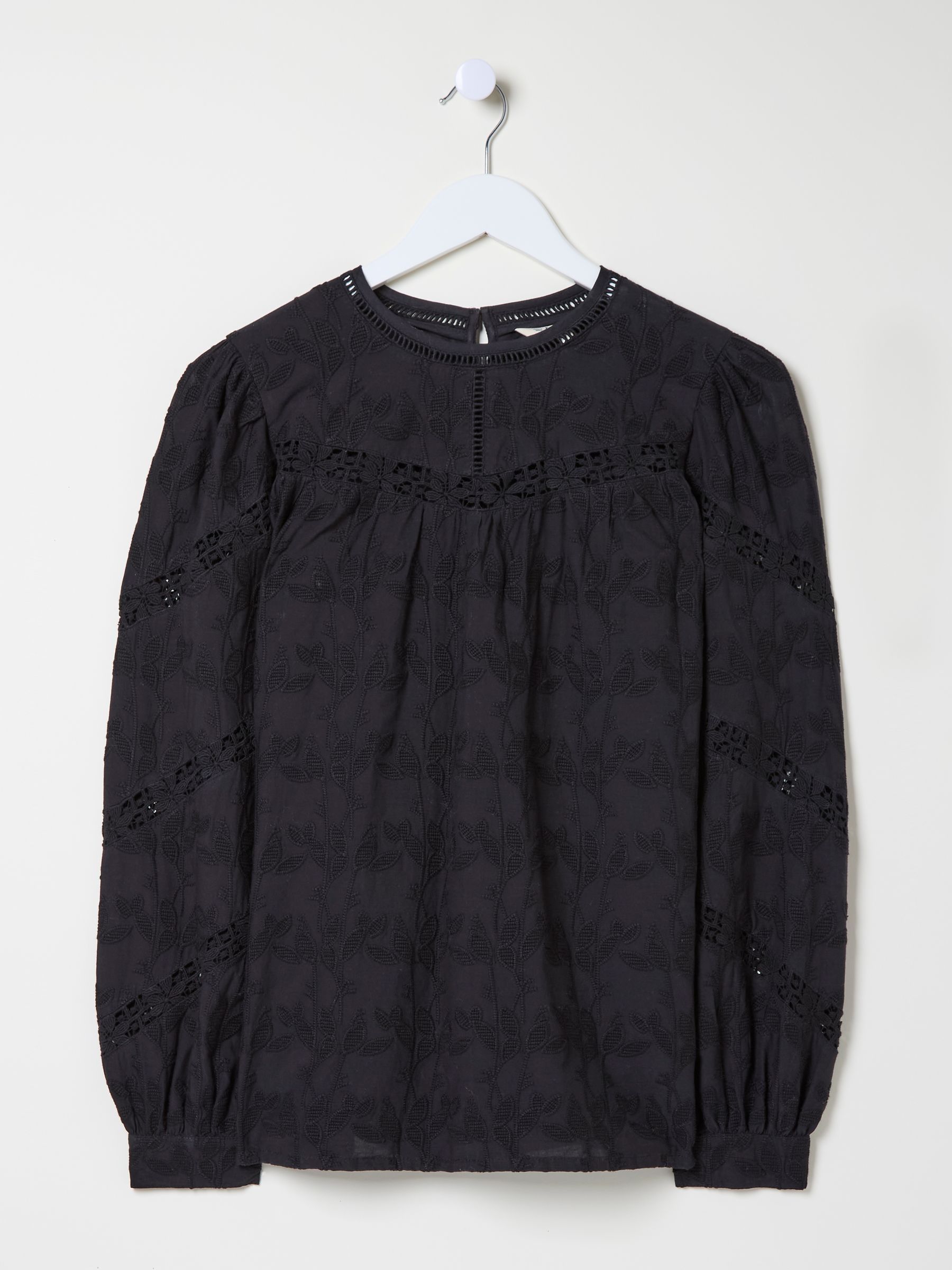 Black Ana 100% Cotton Detail Blouse - Image 10 of 11