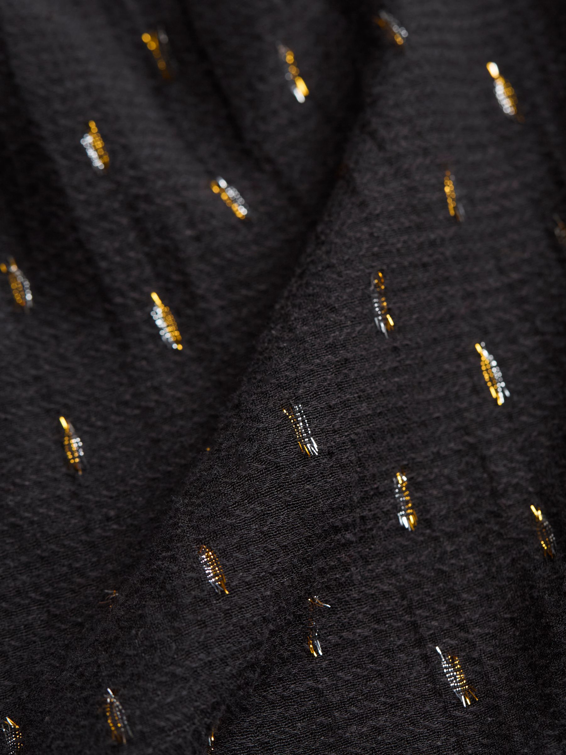 Black Metallic Blouse - Image 6 of 6 Black Metallic Blouse - Image 6 of 6