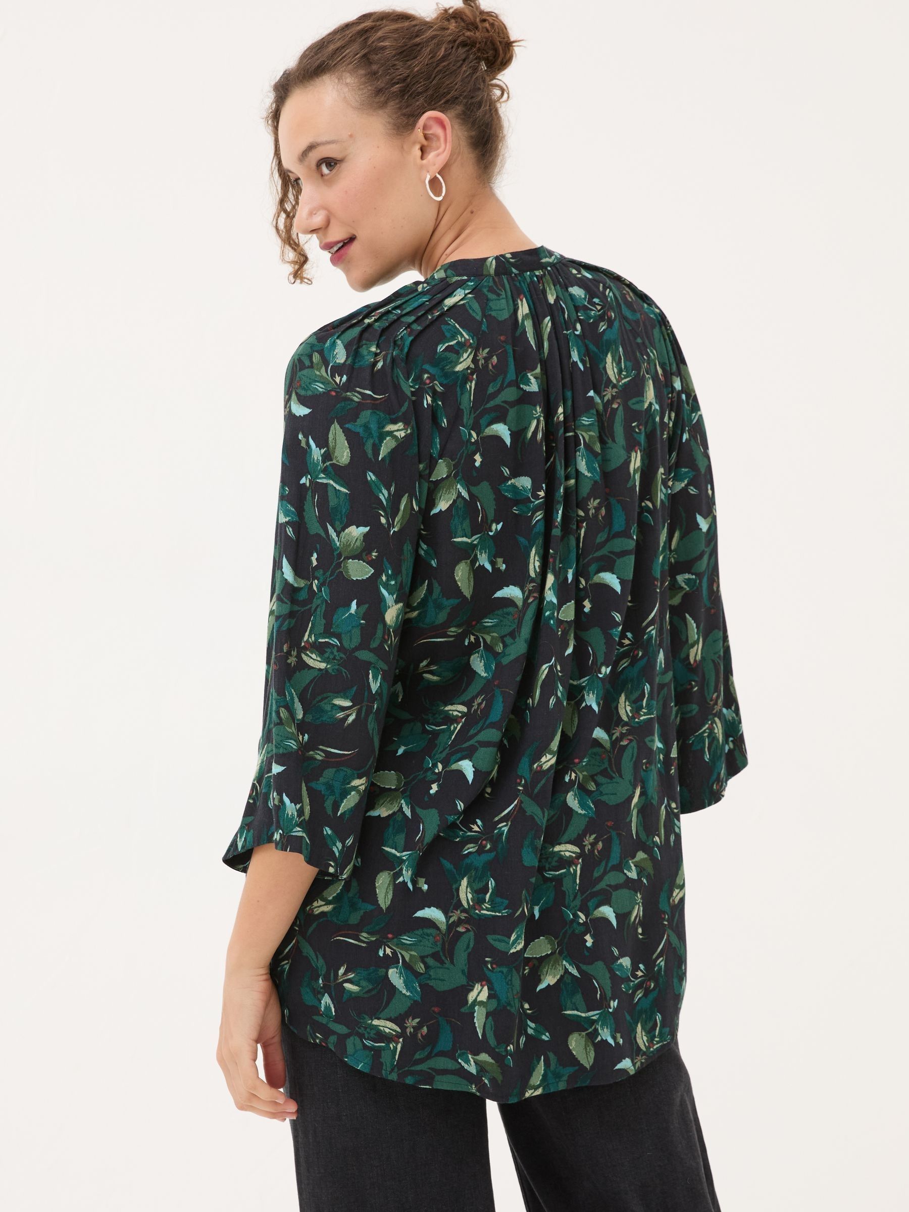 Black Dark Skies Tia Button Longline Blouse - Image 2 of 5