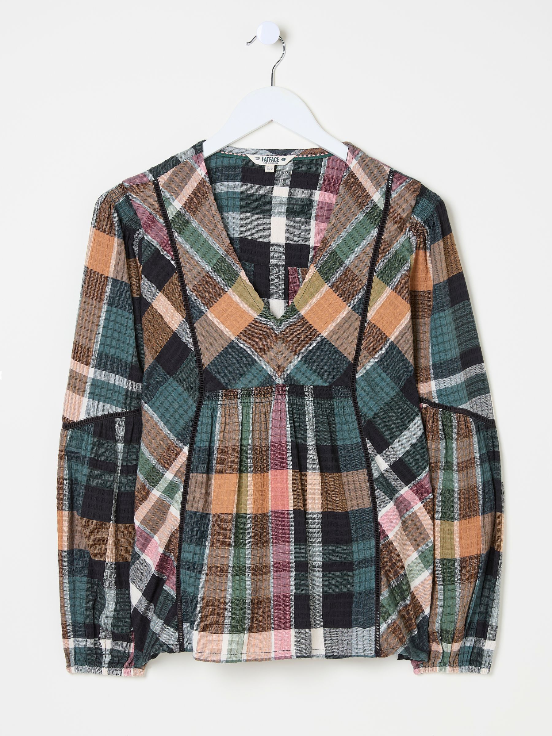 Multi Lara Check Blouse - Image 10 of 10