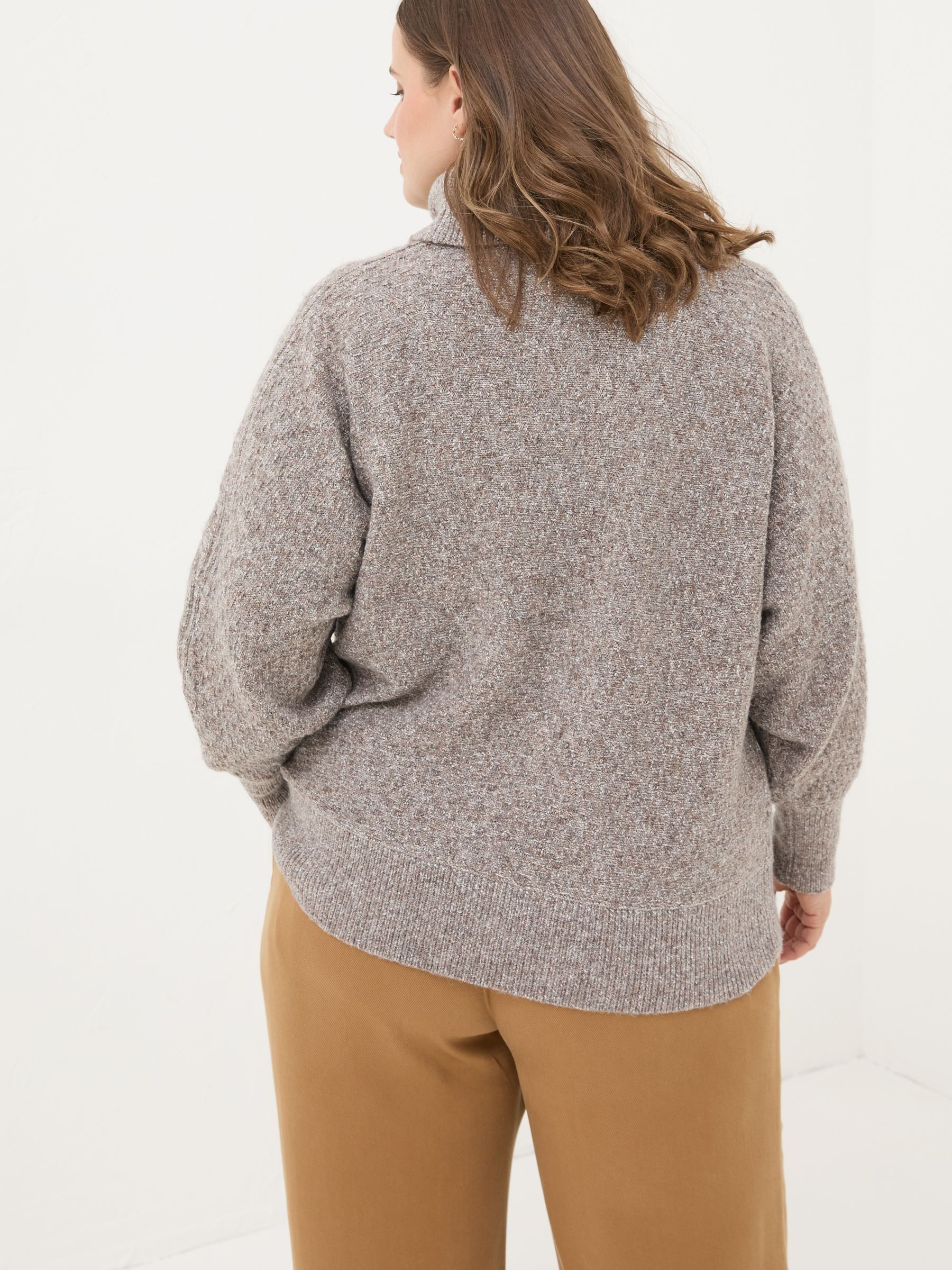 Light Brown Amara Roll Neck Knitted Jumper - Image 10 of 12