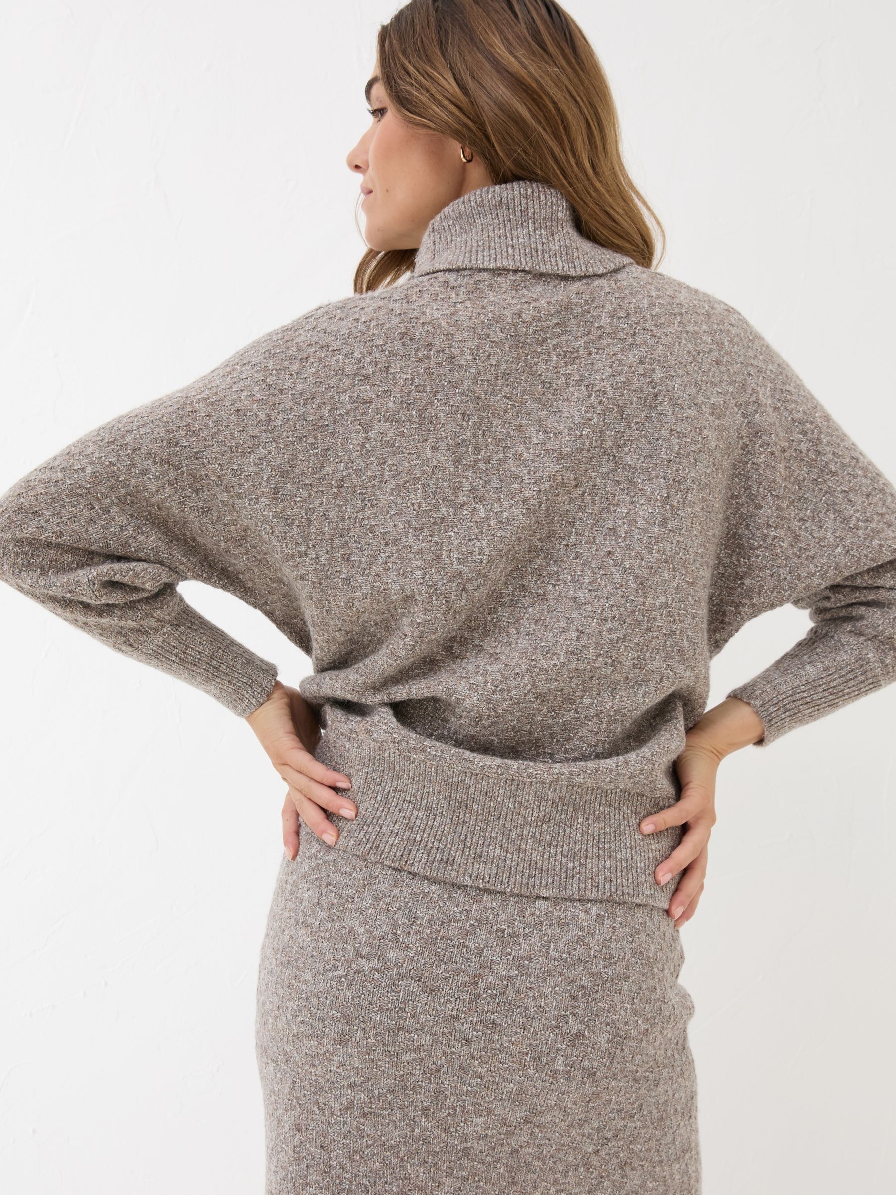 Light Brown Amara Roll Neck Knitted Jumper - Image 3 of 12