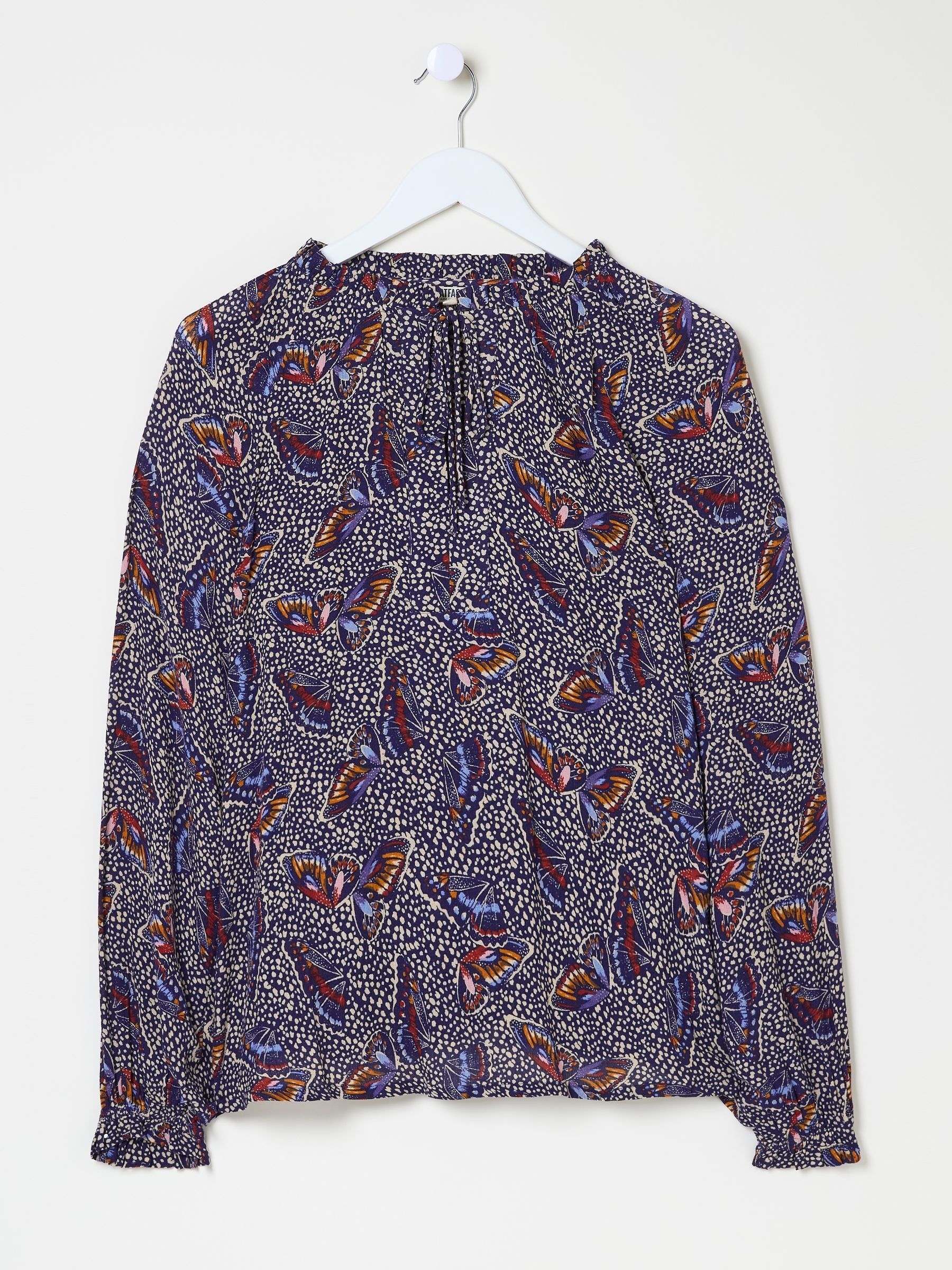 Dark Navy Lil Print Blouse - Image 6 of 6