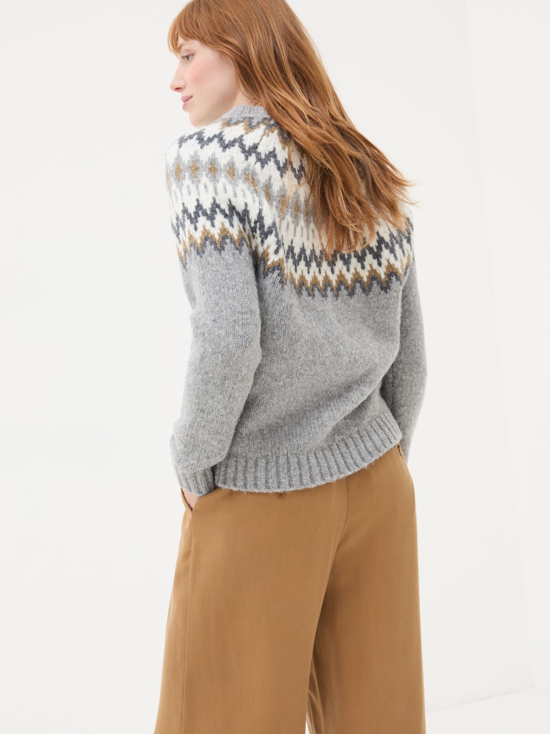 Cassie Grey Grey Fair Isle Jumper - Image 2 of 9