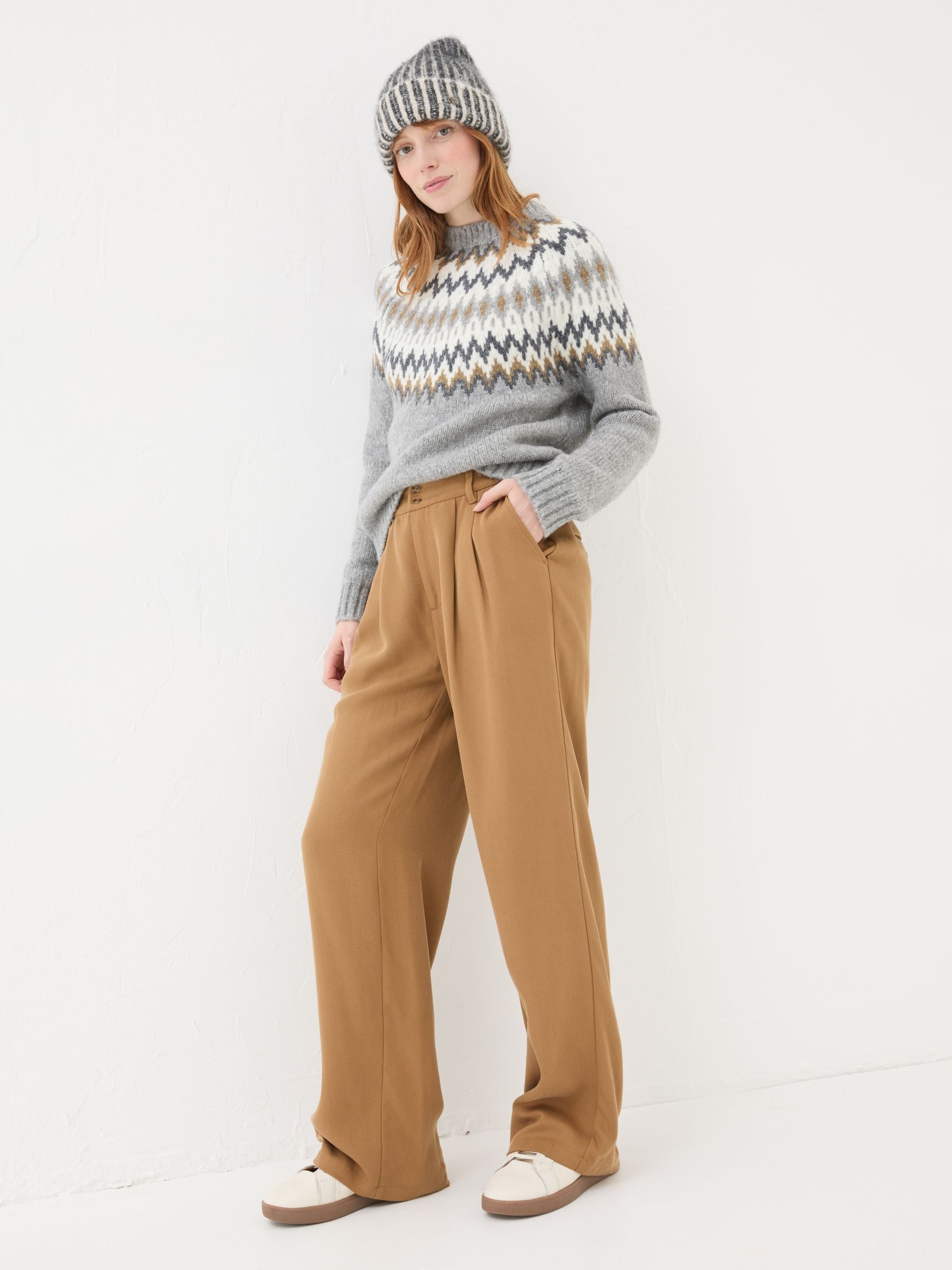 Cassie Grey Grey Fair Isle Jumper - Image 5 of 9
