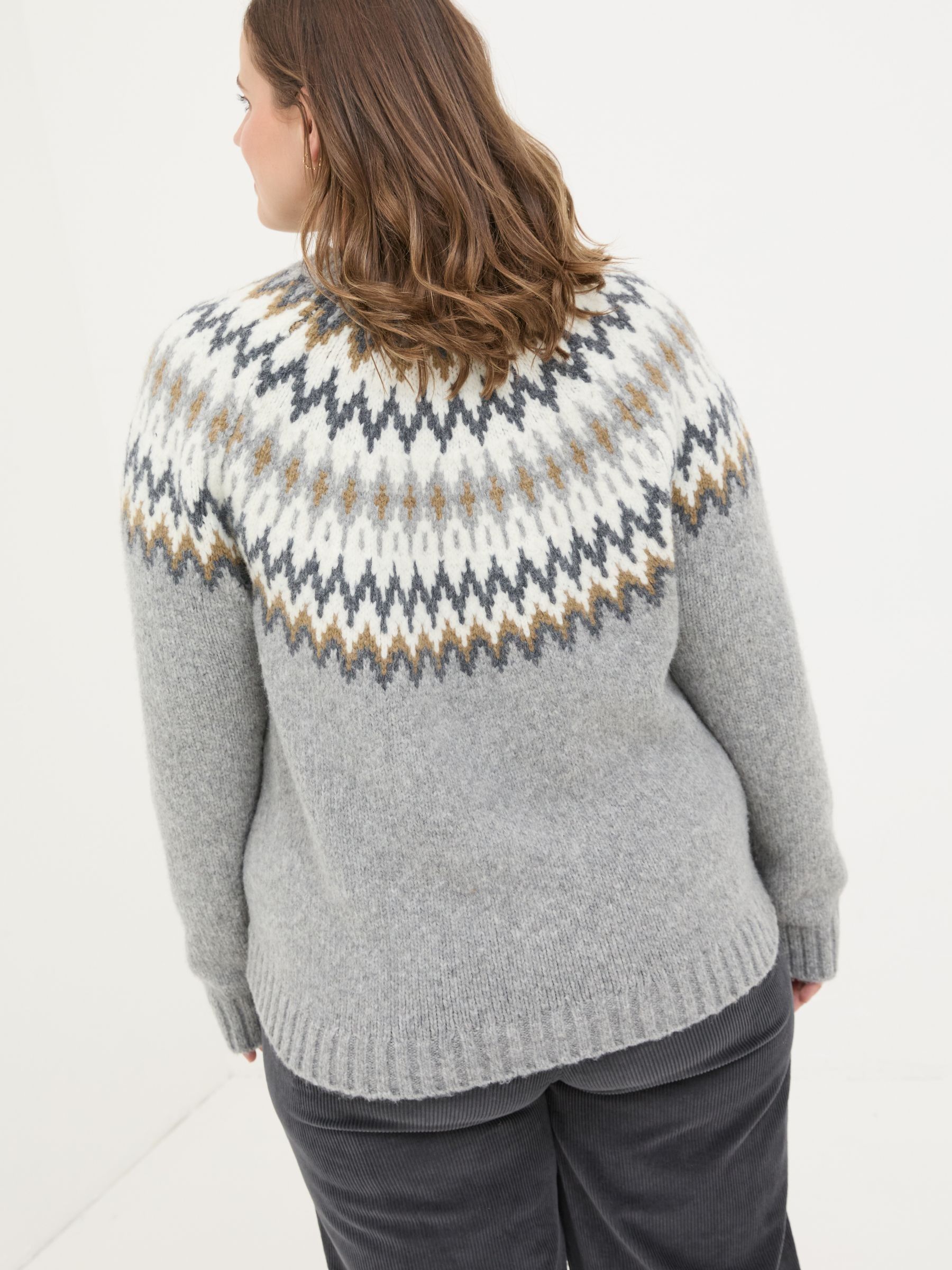 Cassie Grey Grey Fair Isle Jumper - Image 7 of 9