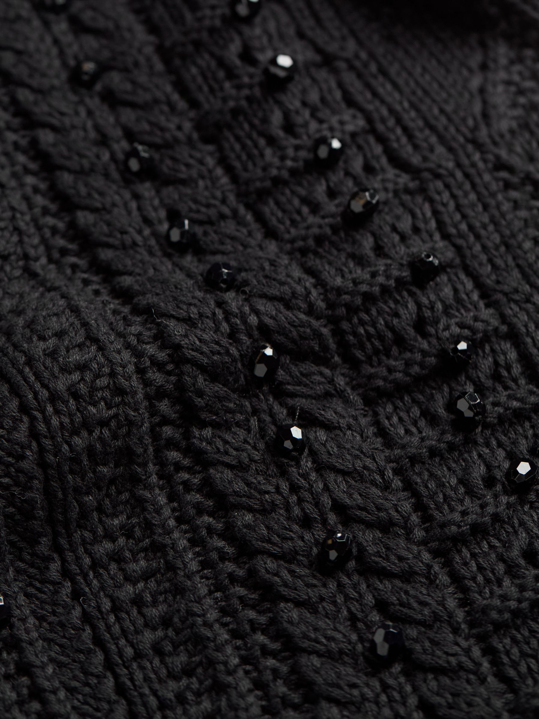 Black Dark Skies Damson Beaded Jumper - Image 6 of 6