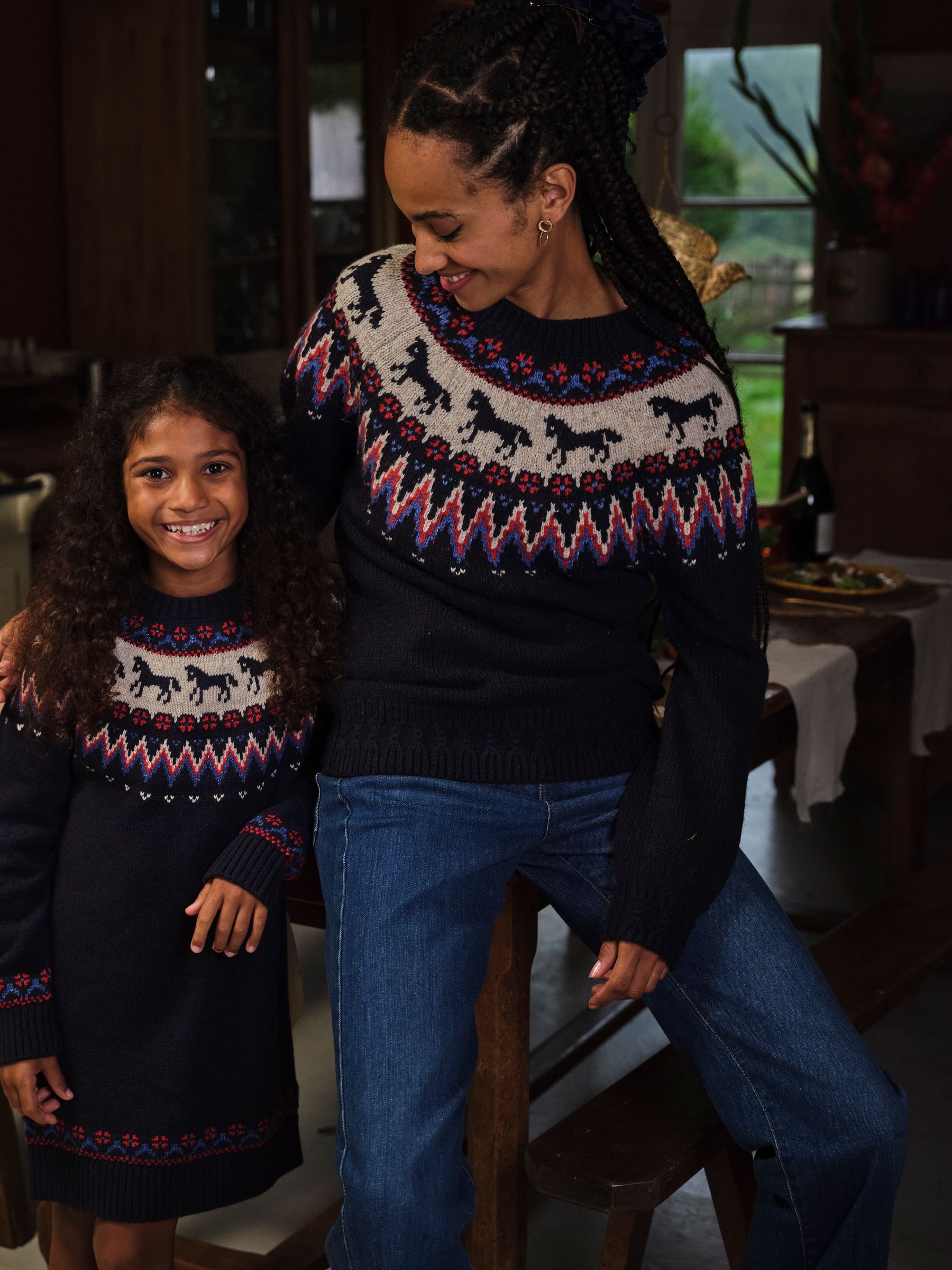 Navy Horse Fairisle Pattern Tunic - Image 2 of 8