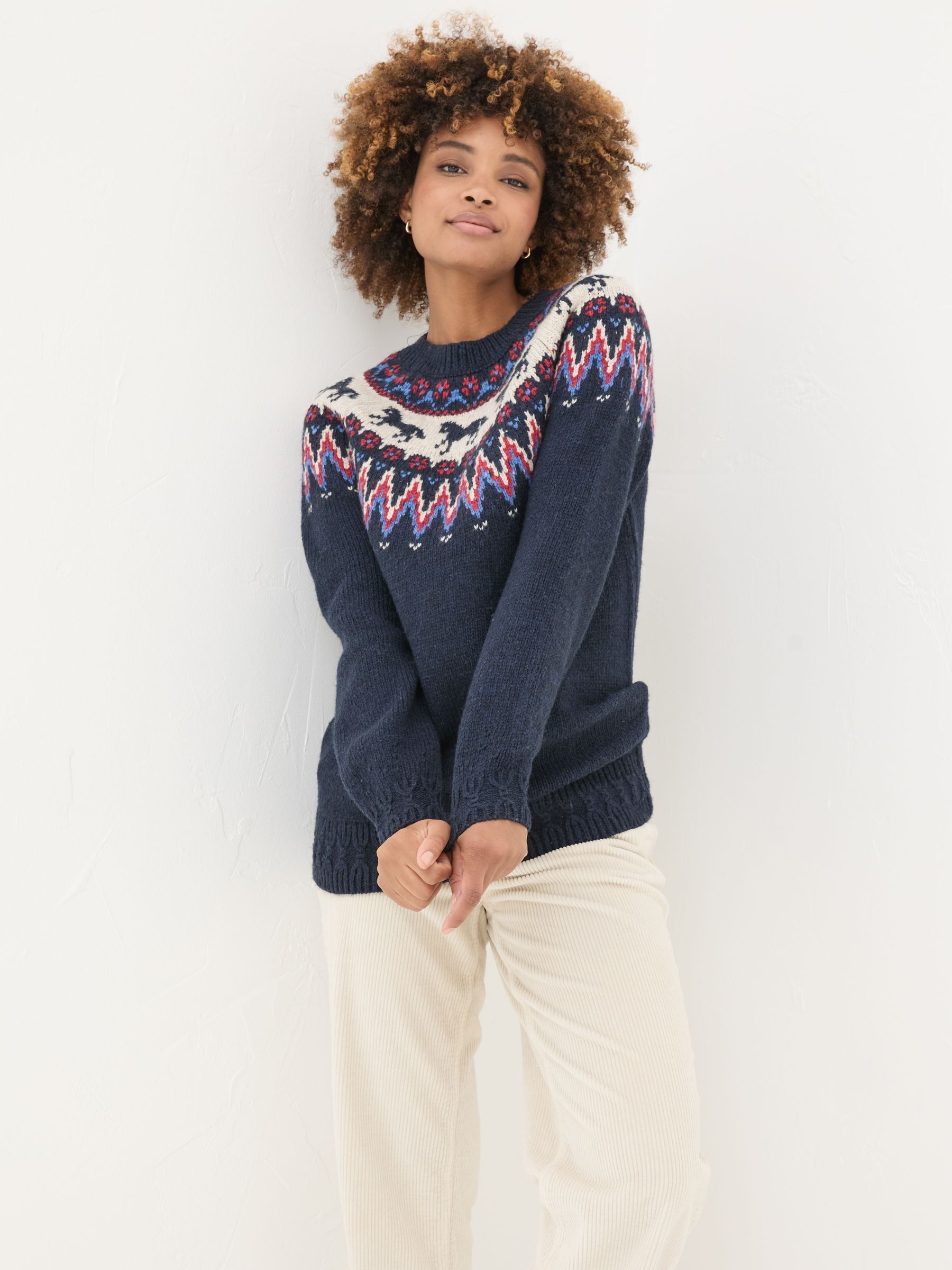 Navy Horse Fairisle Pattern Tunic - Image 3 of 8