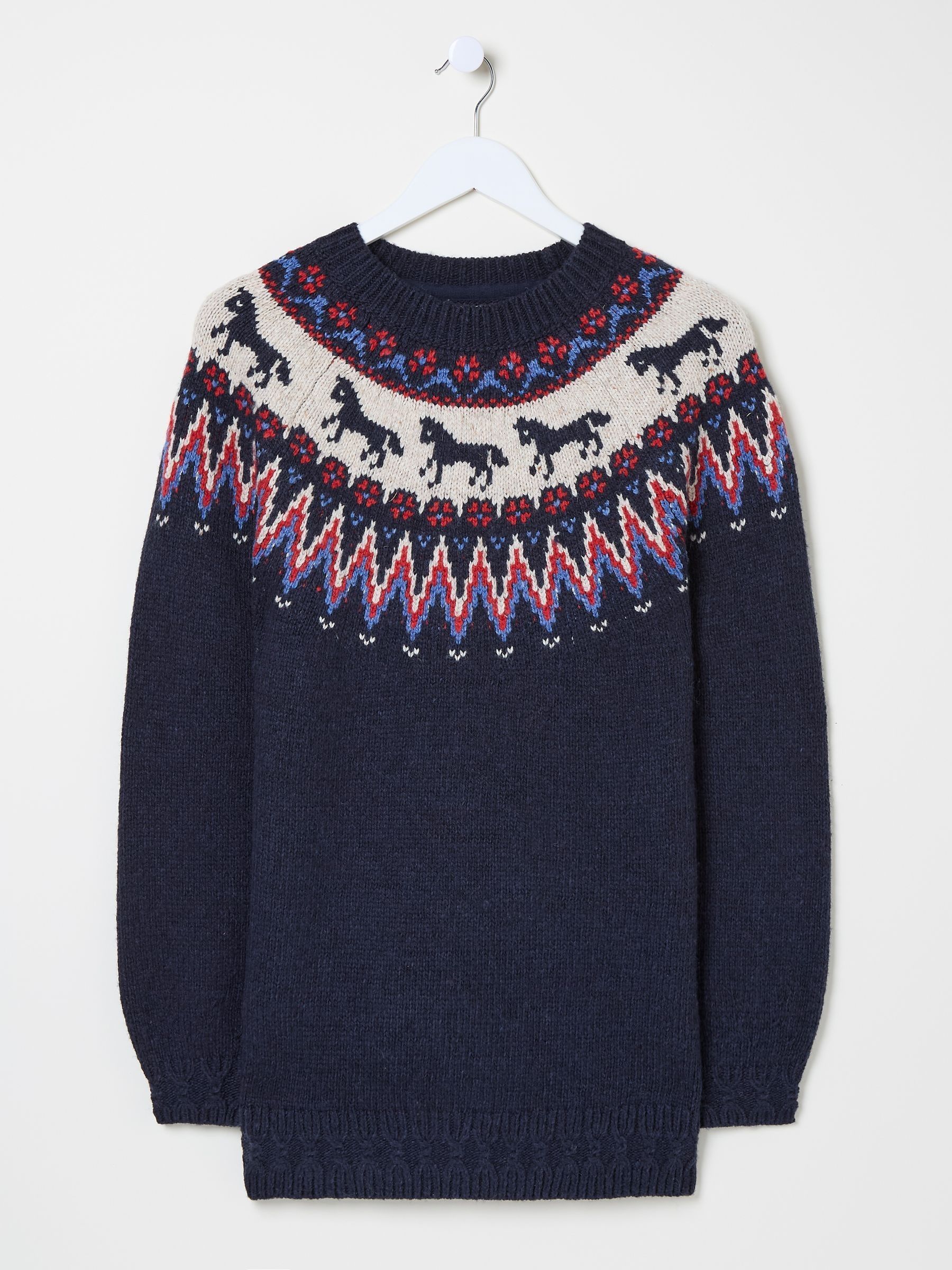 Navy Horse Fairisle Pattern Tunic - Image 8 of 8