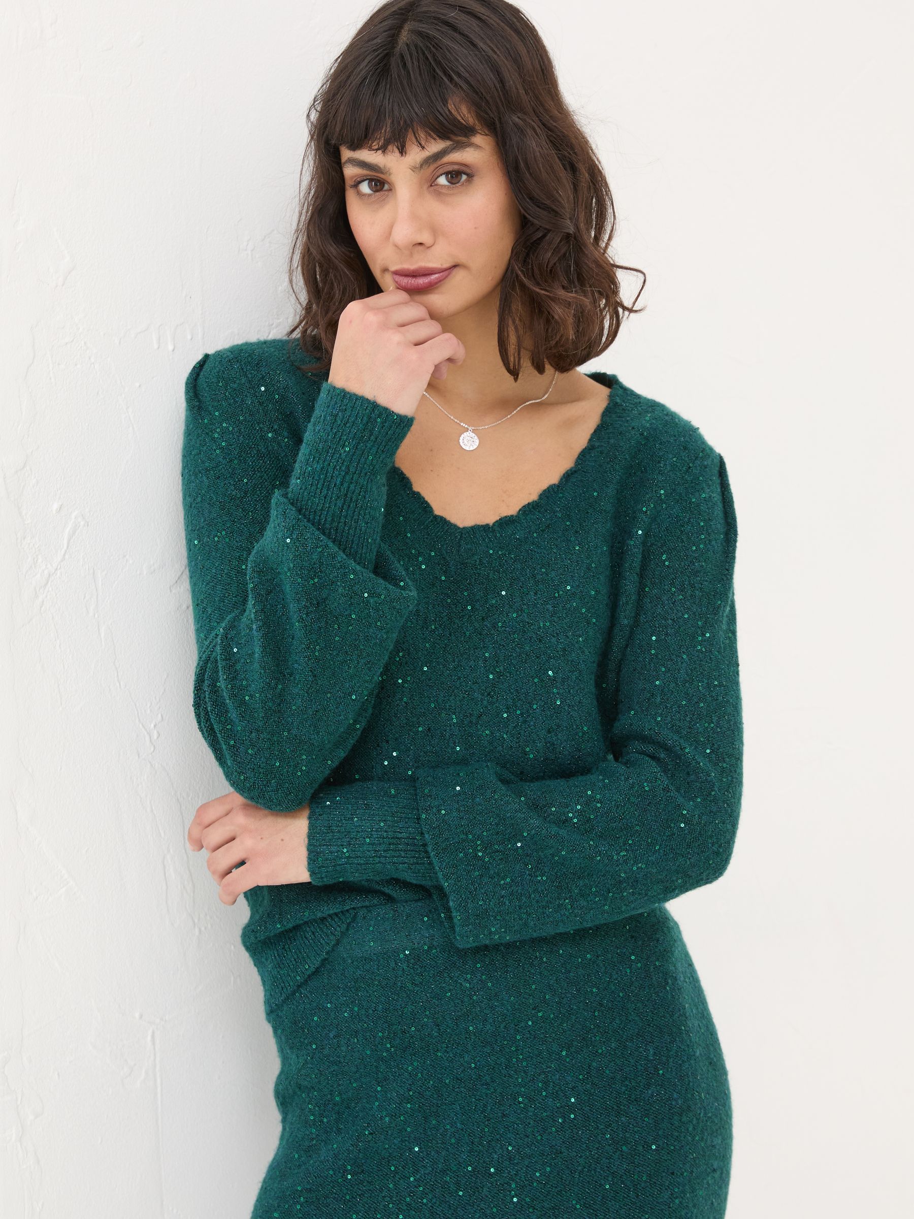 Teal Green Jasmine Jumper FatFace