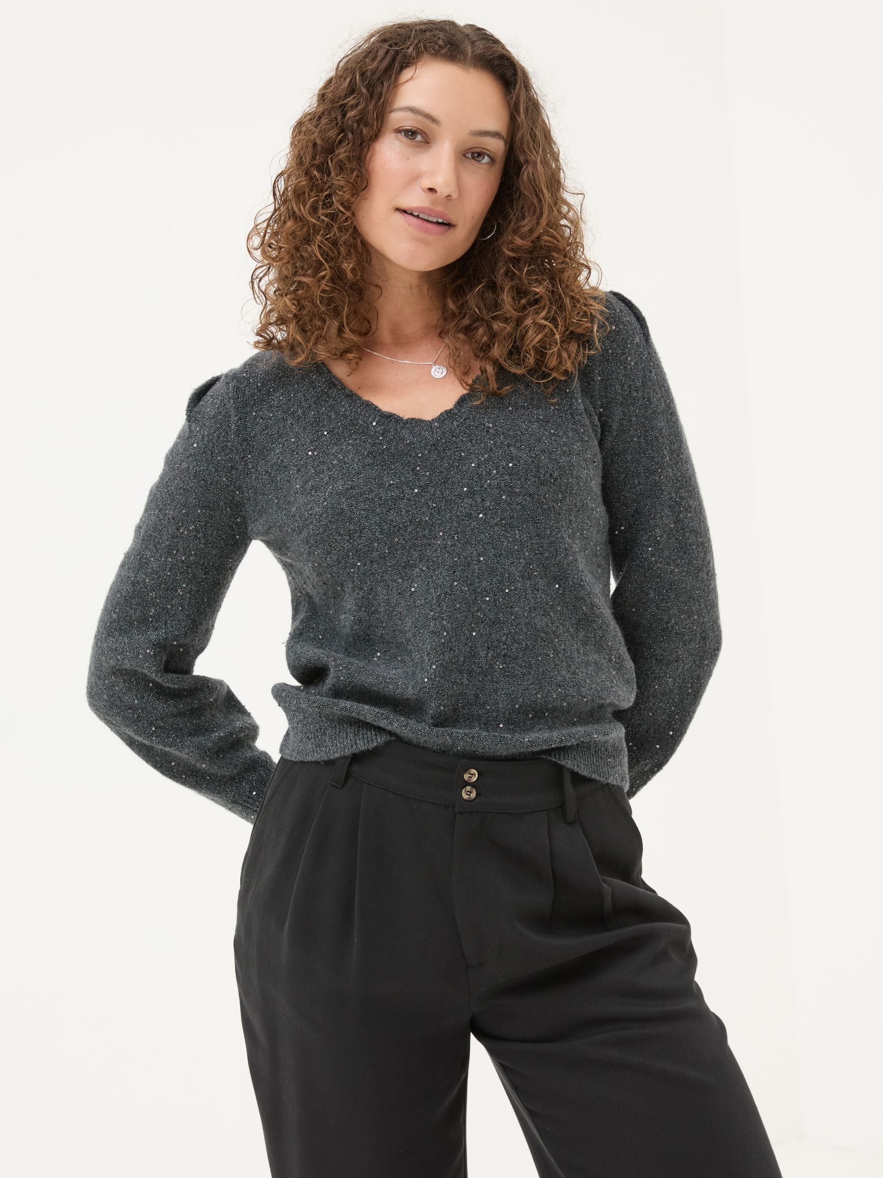 Charcoal Grey Jasmine Jumper - Image 1 of 5