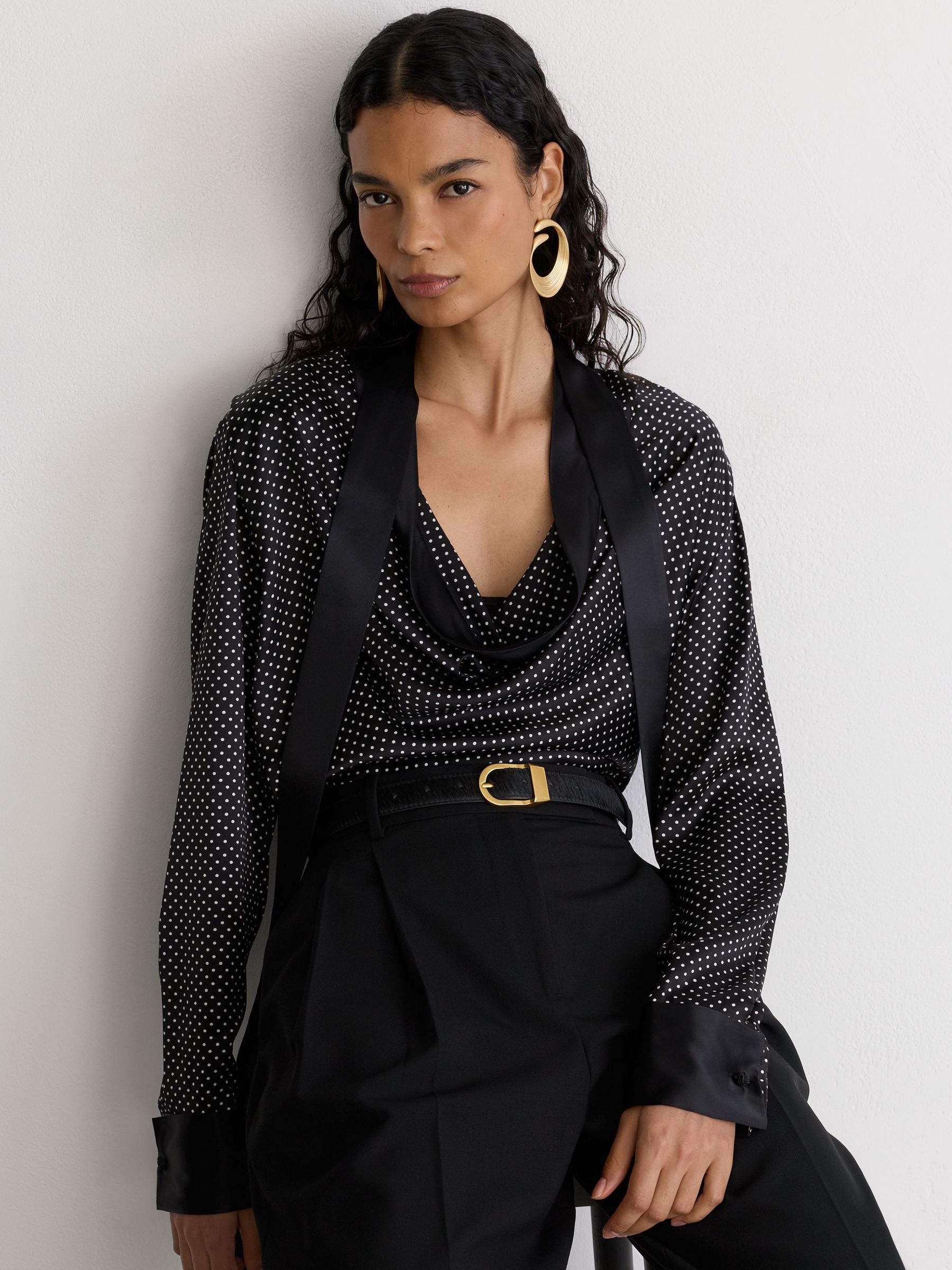 Pony Hair-Effect Leather Belt in Black - Image 5 of 6