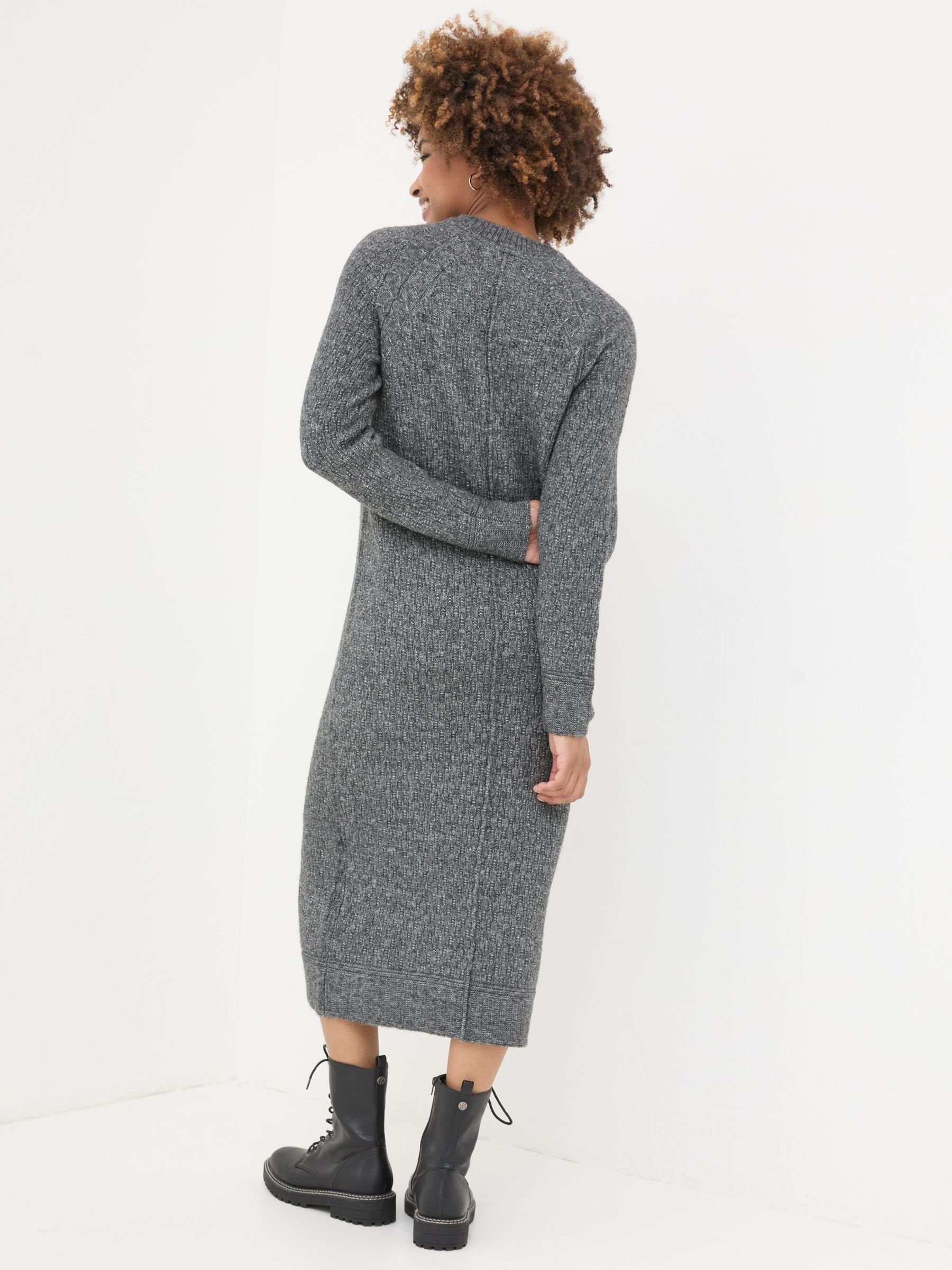 Charcoal Grey Maddy Knit Dress - Image 3 of 10