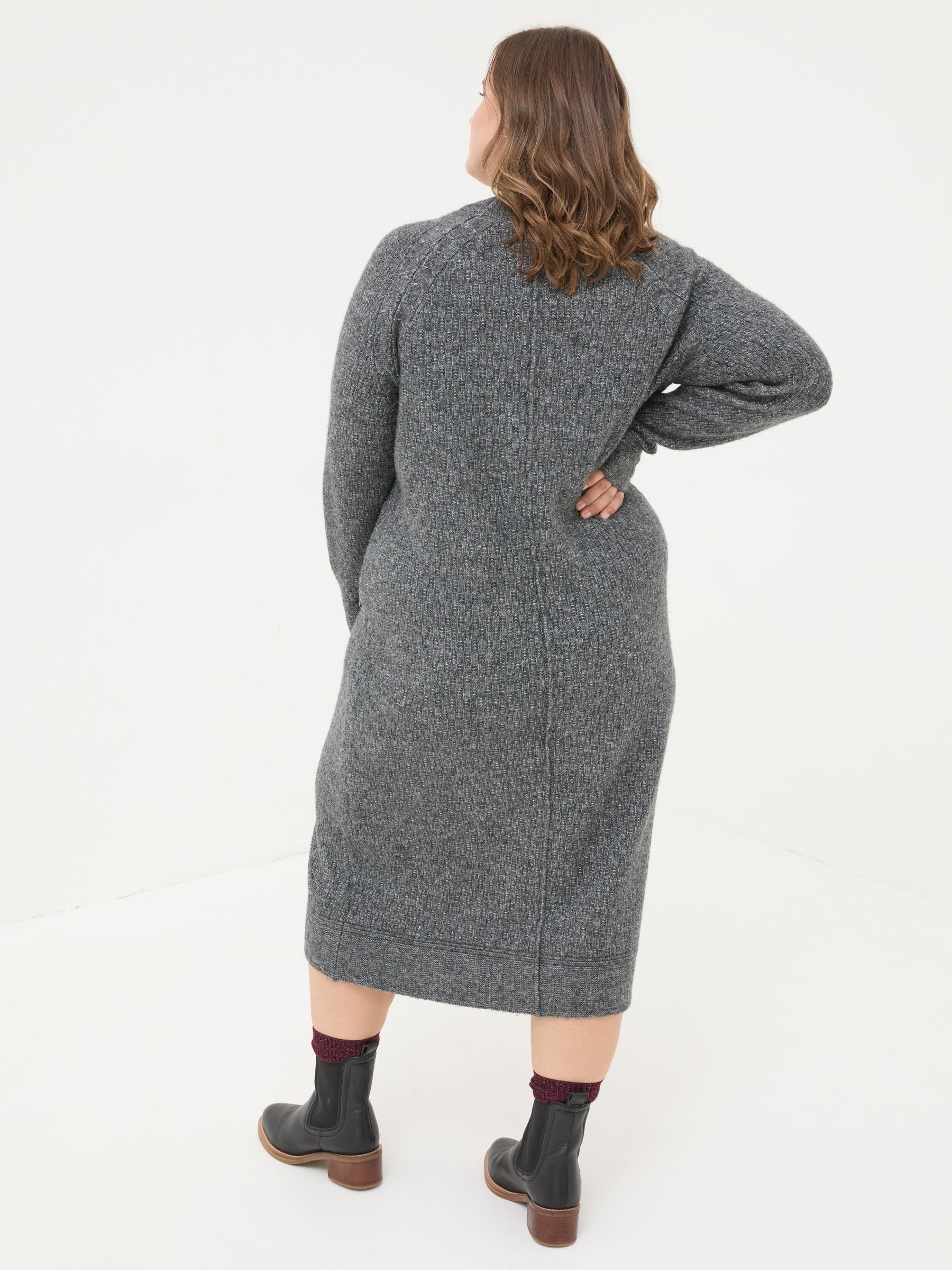 Charcoal Grey Maddy Knit Dress - Image 7 of 10