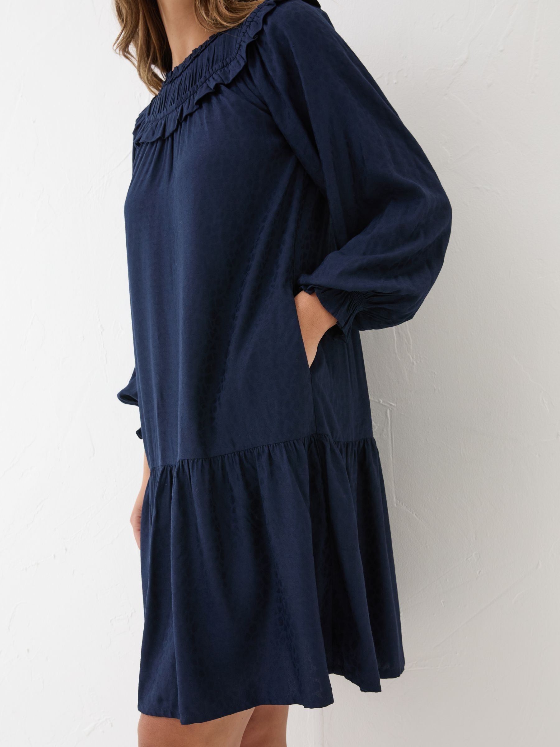 Dark Navy Mika Jacquard Dress - Image 5 of 12
