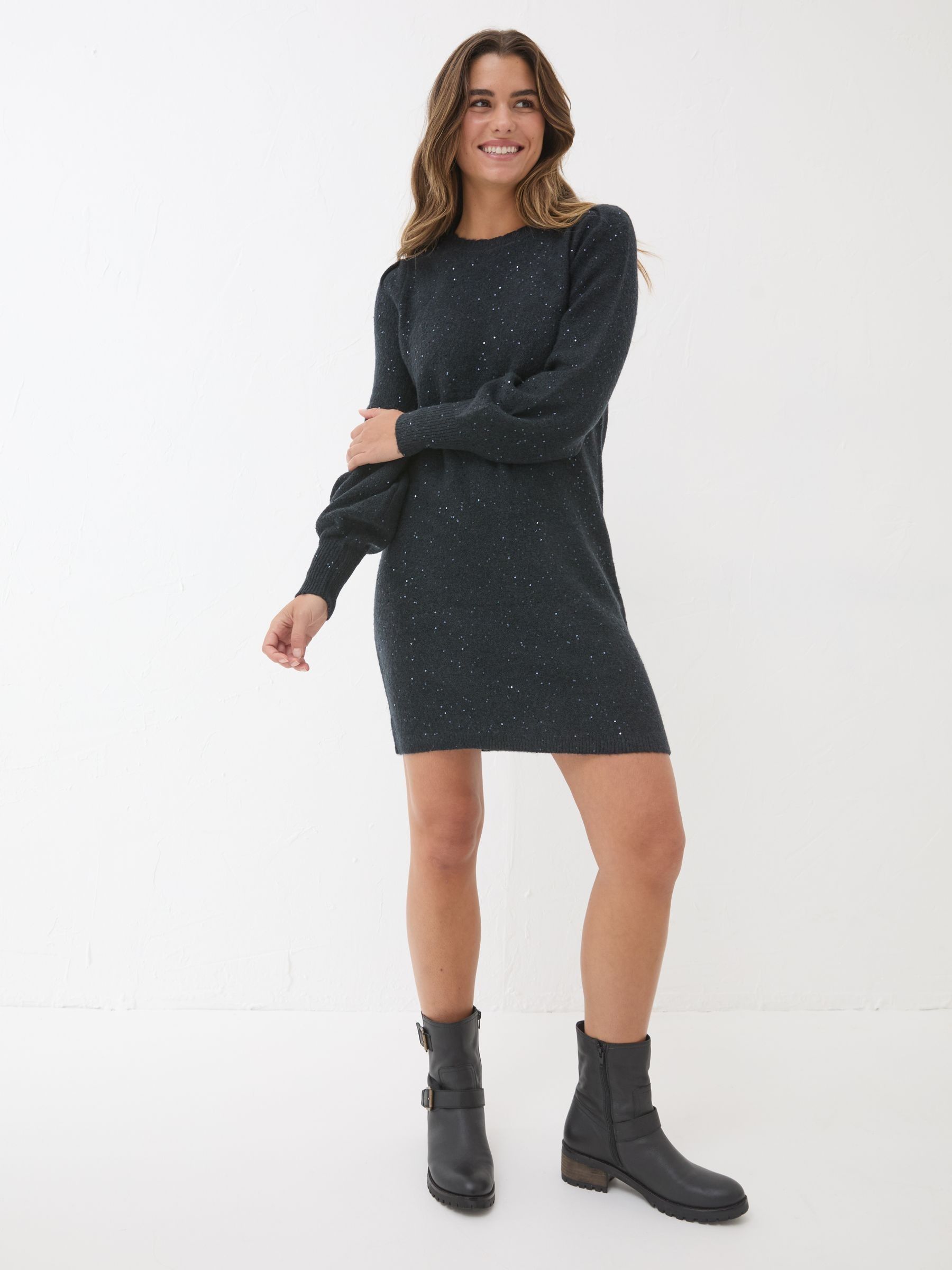 Dark Navy Eden Knit Dress - Image 3 of 6