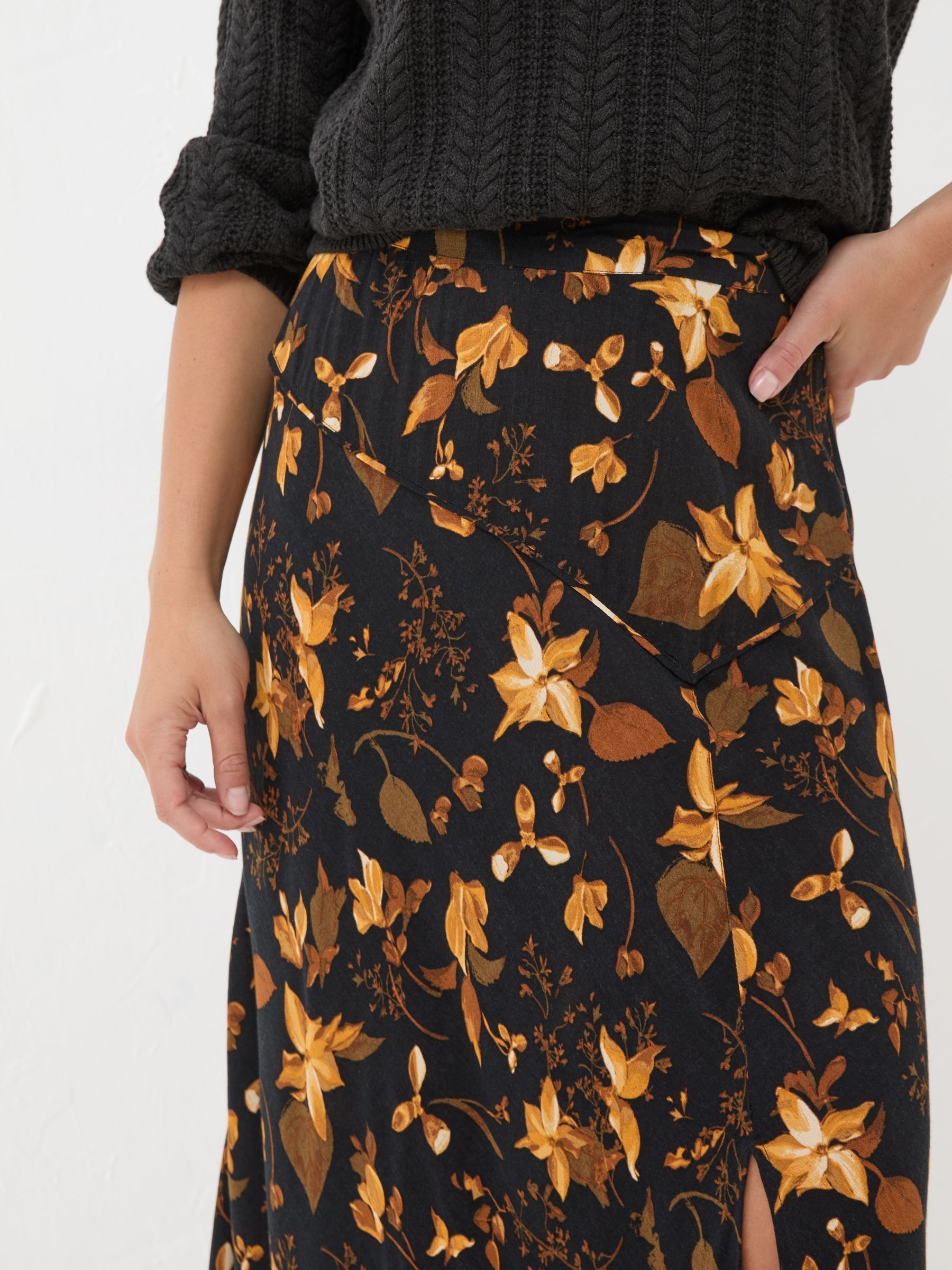 Black Willa Floral Skirt - Image 6 of 7