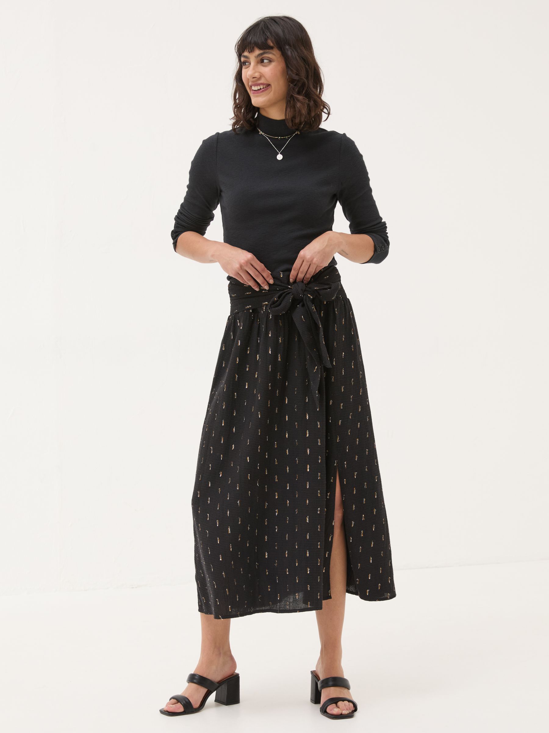 Black Sascha Detail Skirt - Image 1 of 8